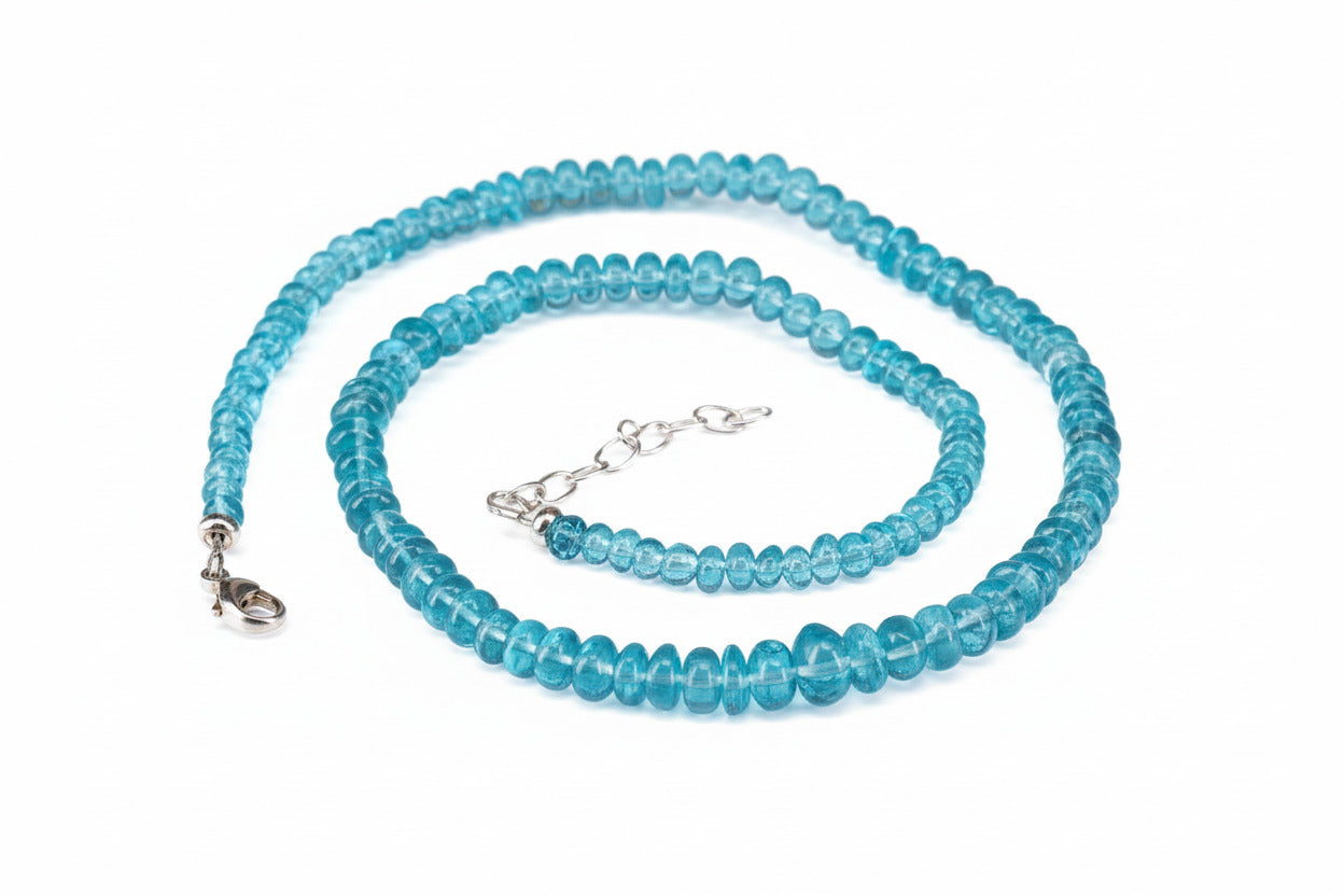 Apatit Kette in Top - Qualität mit 925 Silber Verschluss