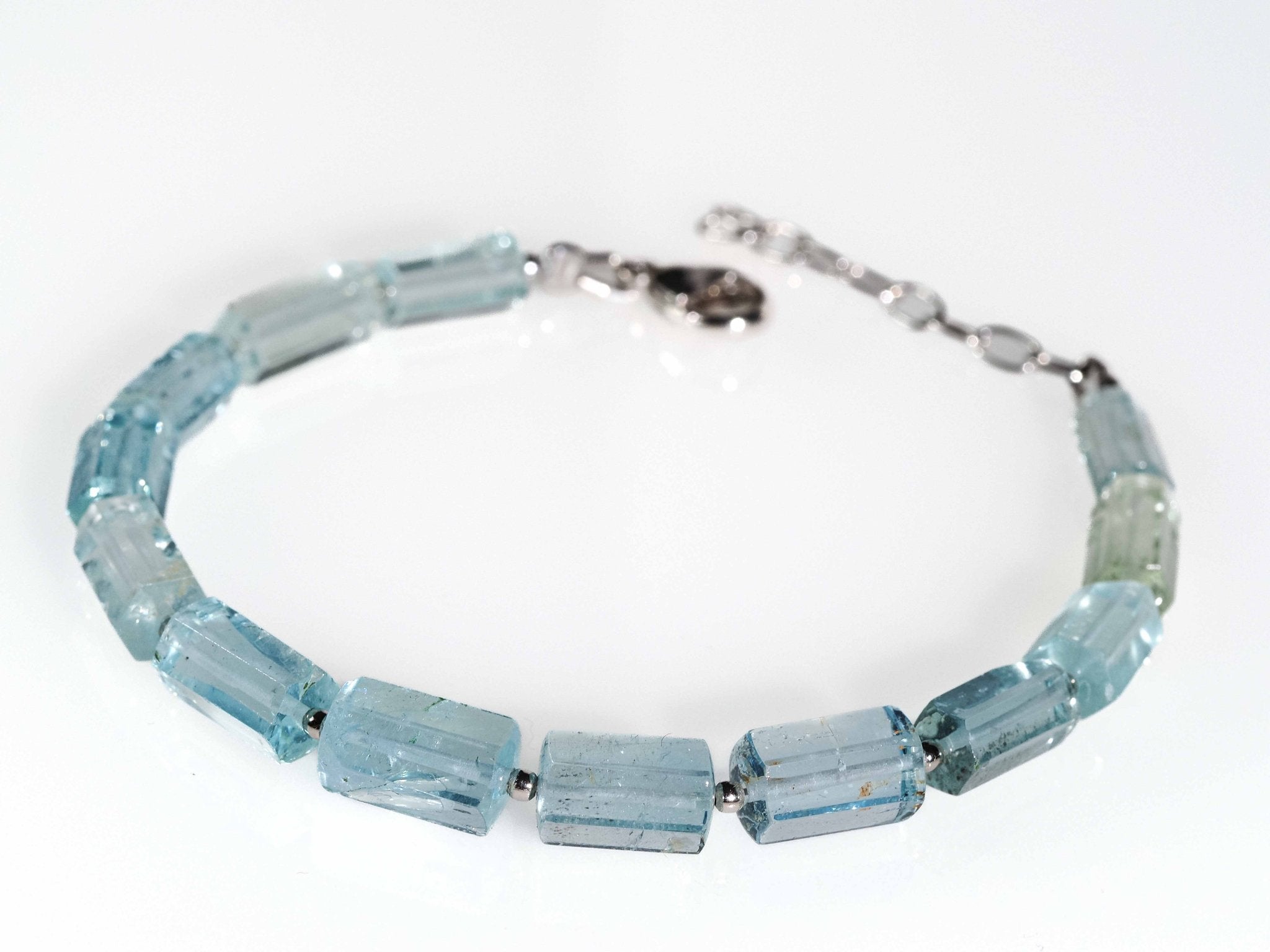 Aquamarin Armband – naturbelassene Kristallspitzen