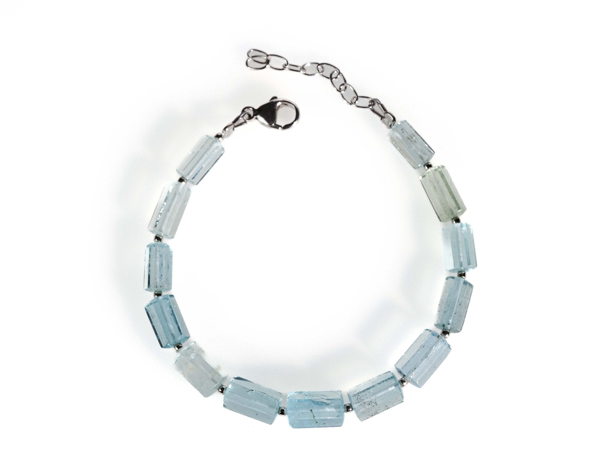 Aquamarin Armband – naturbelassene Kristallspitzen