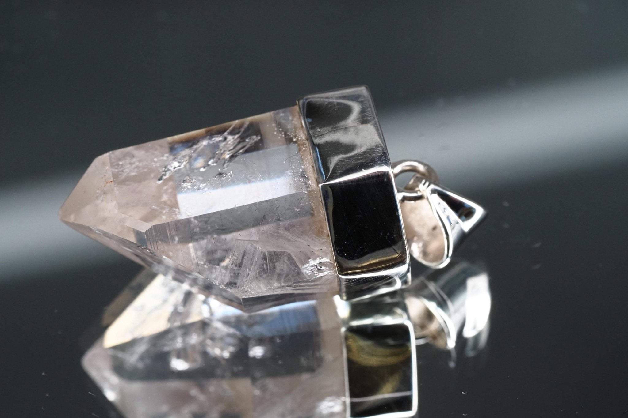 Bergkristall Anhänger Silber Österreich 38mm Länge