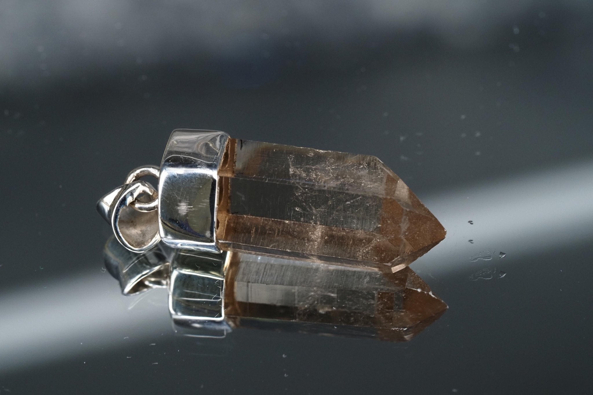 Bergkristall Anhänger Silber Österreich Länge 36mm