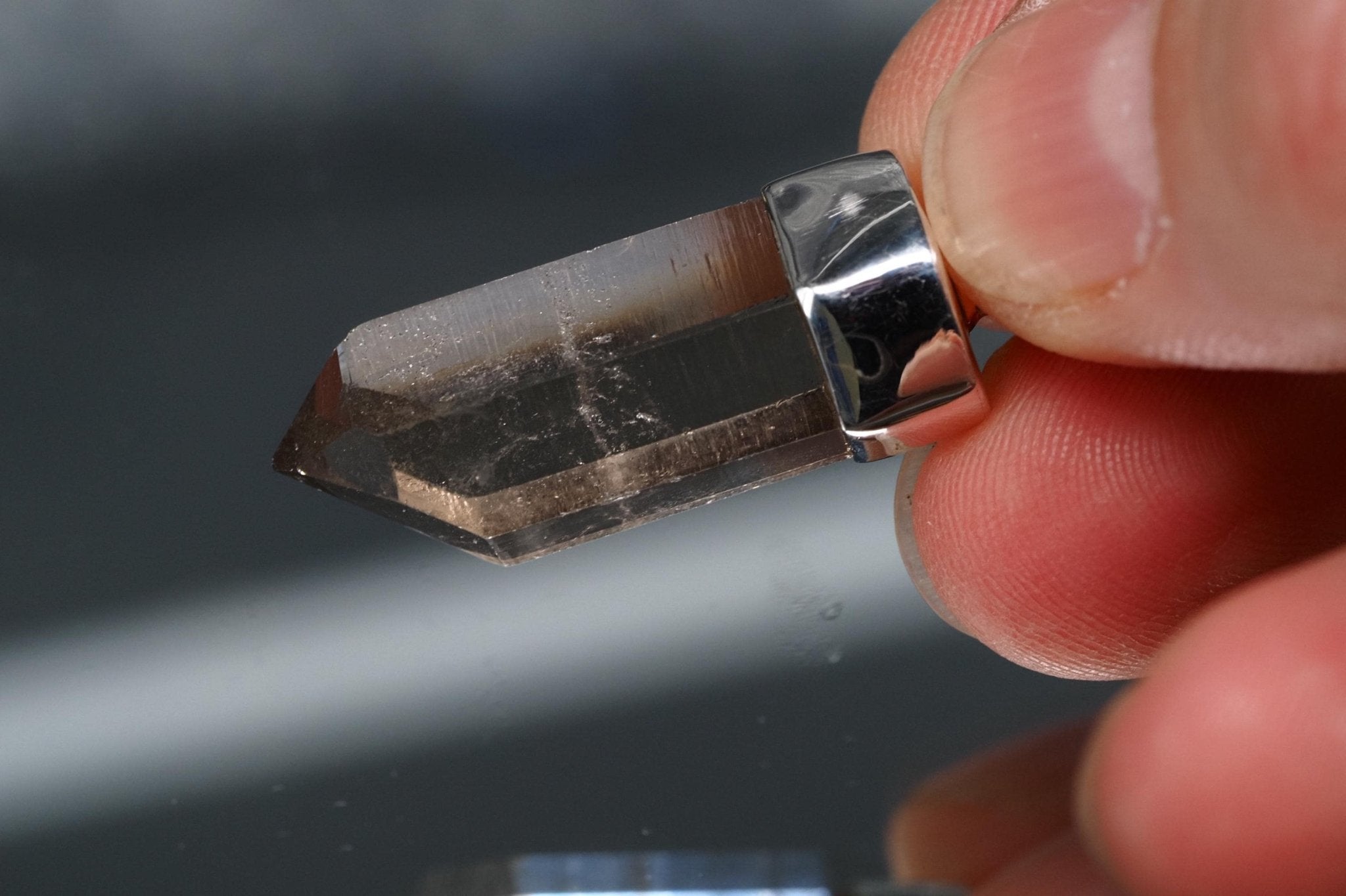 Bergkristall Anhänger Silber Österreich Länge 36mm