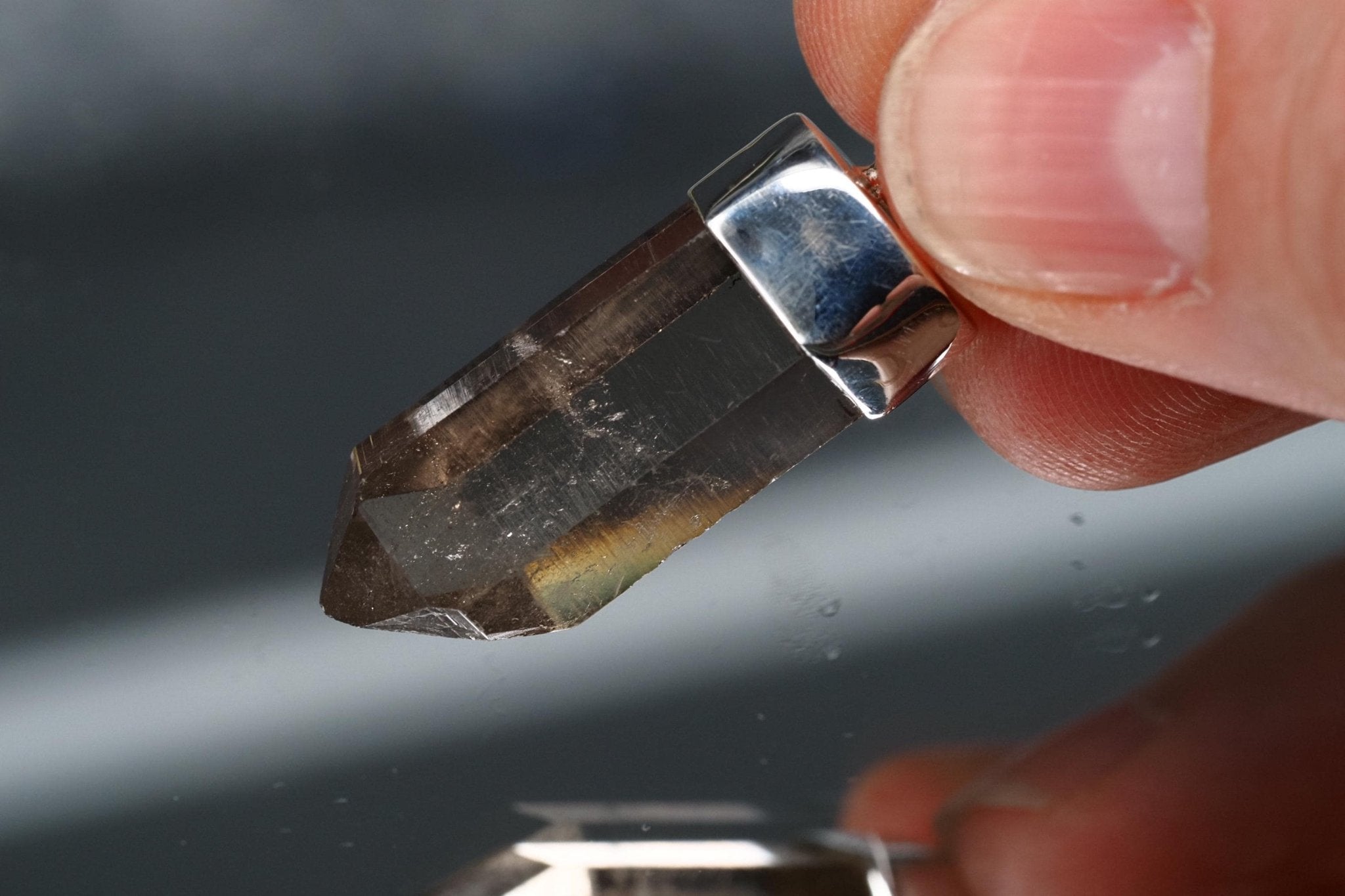 Bergkristall Anhänger Silber Österreich Länge 36mm