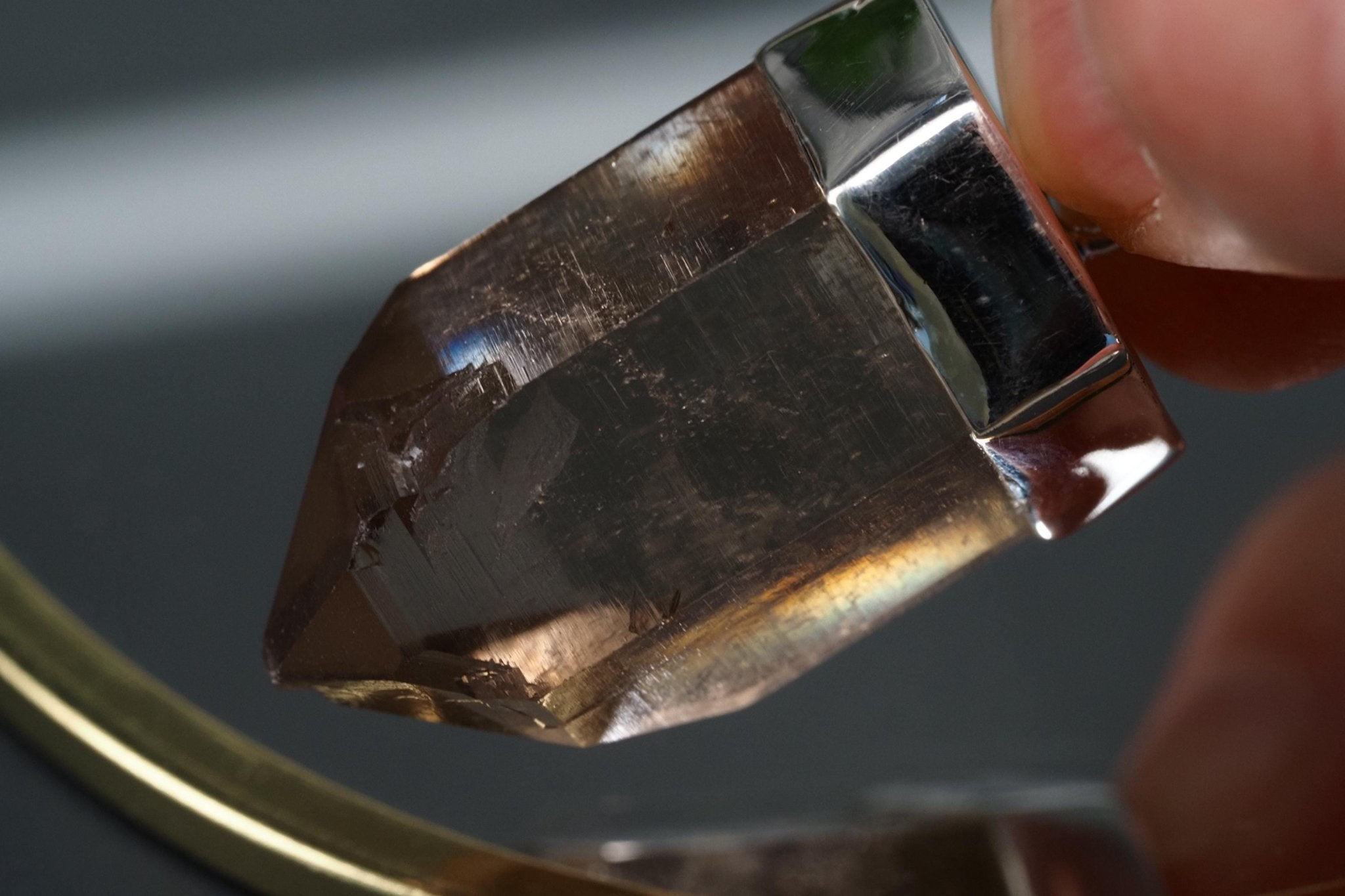 Bergkristall Anhänger Silber Österreich Länge 40mm