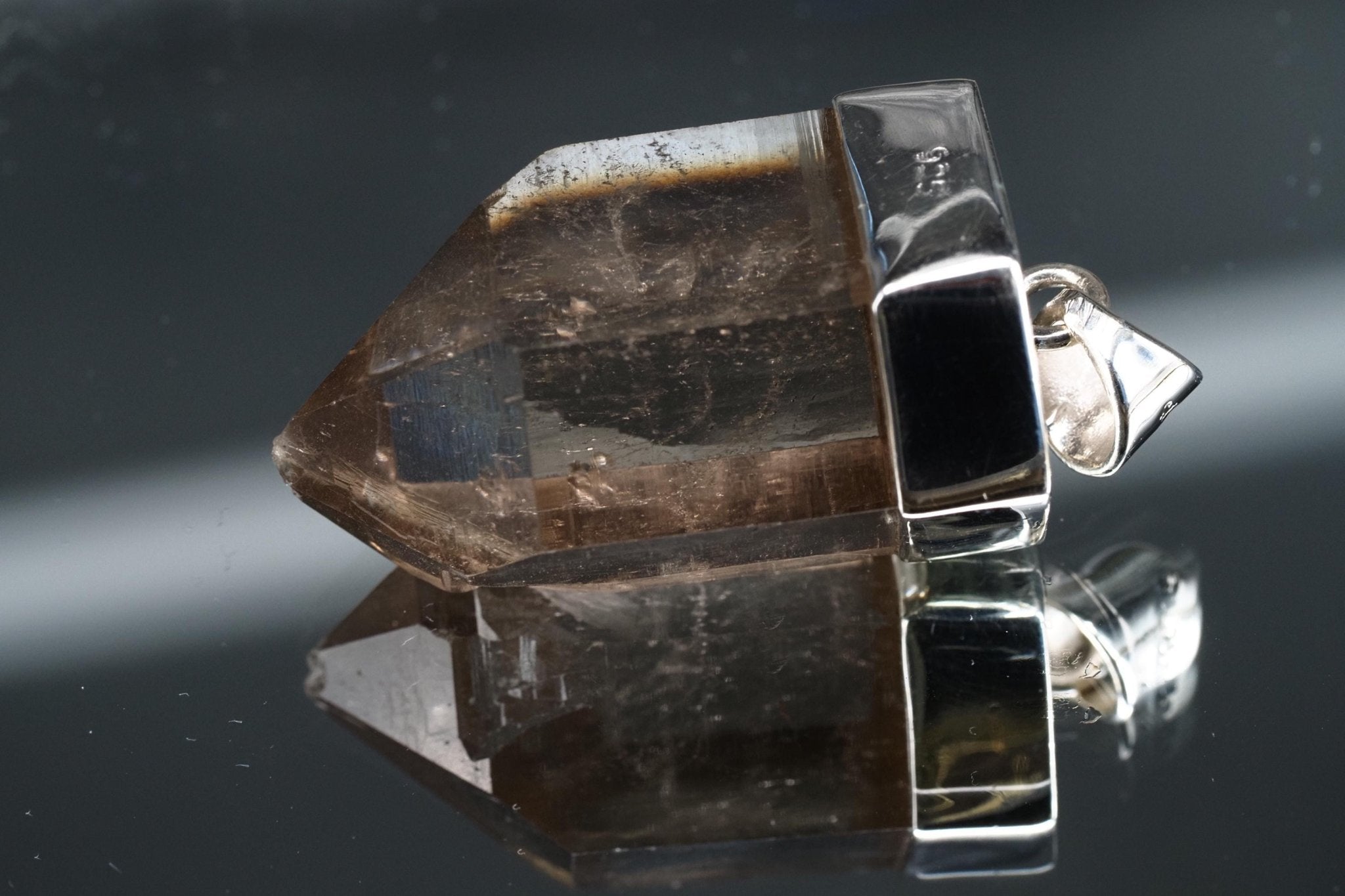 Bergkristall Anhänger Silber Österreich Länge 40mm