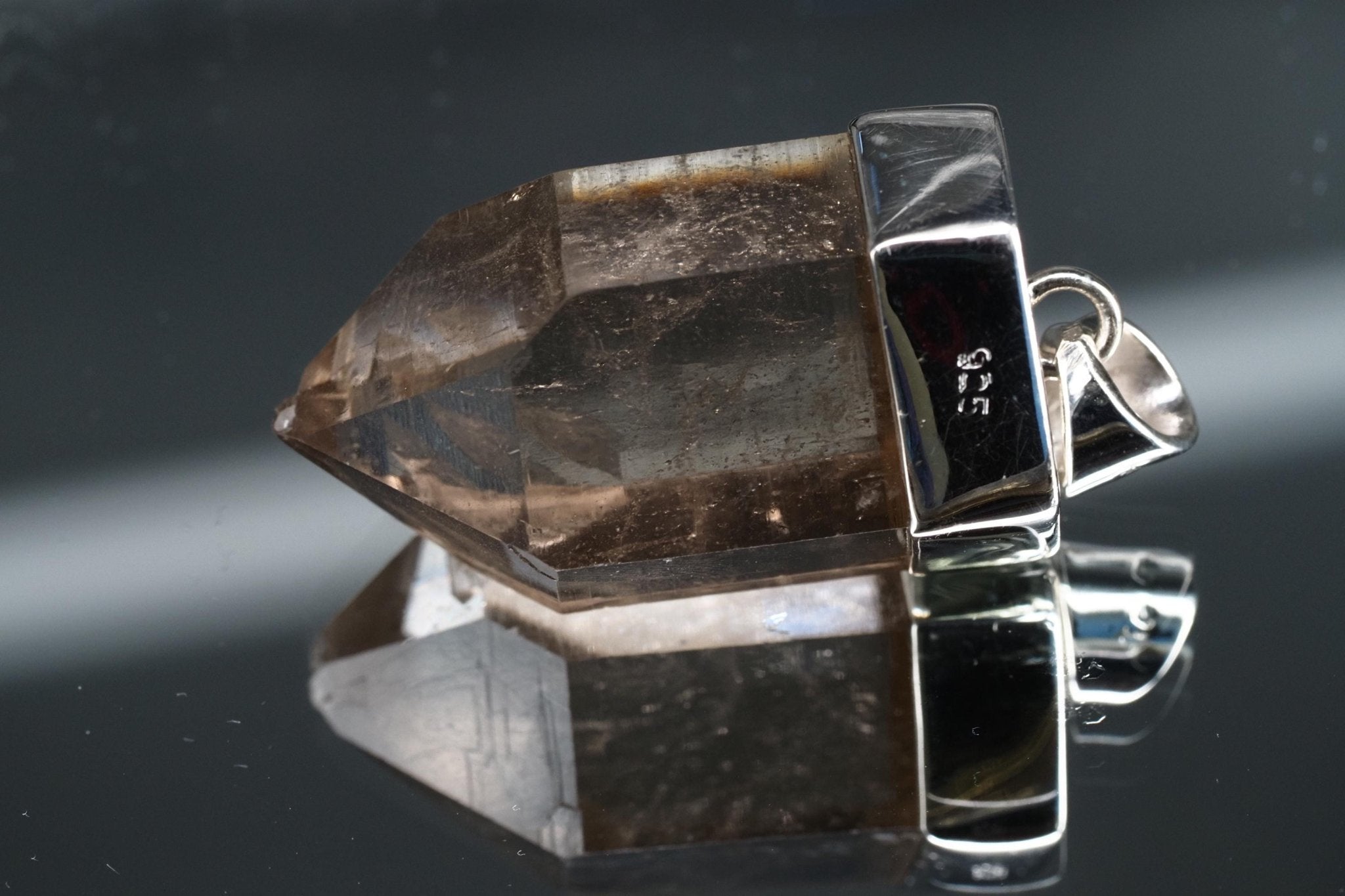 Bergkristall Anhänger Silber Österreich Länge 40mm