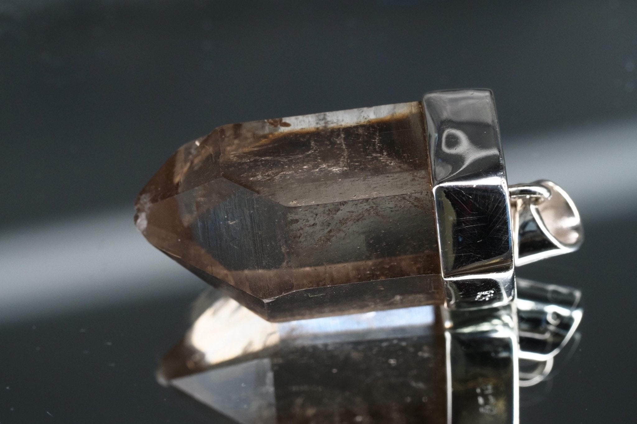 Bergkristall Anhänger Silber Österreich Länge 40mm