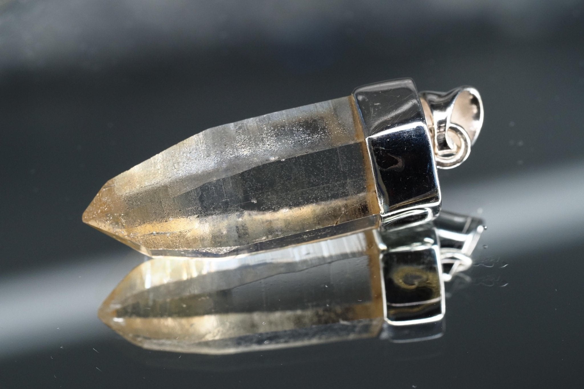 Bergkristall Anhänger Silber Österreich Länge 44mm