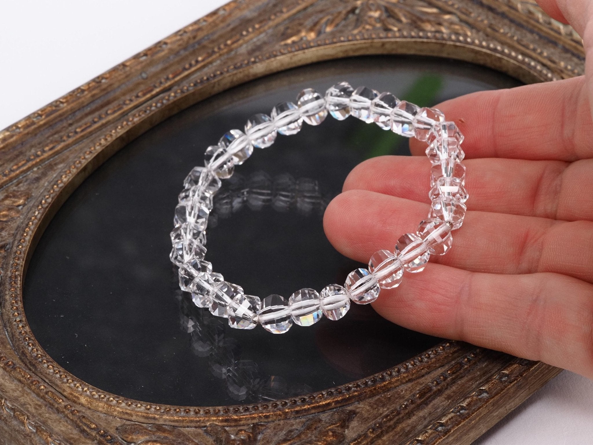 Bergkristall Armband Edelstein in natürlicher Qualität