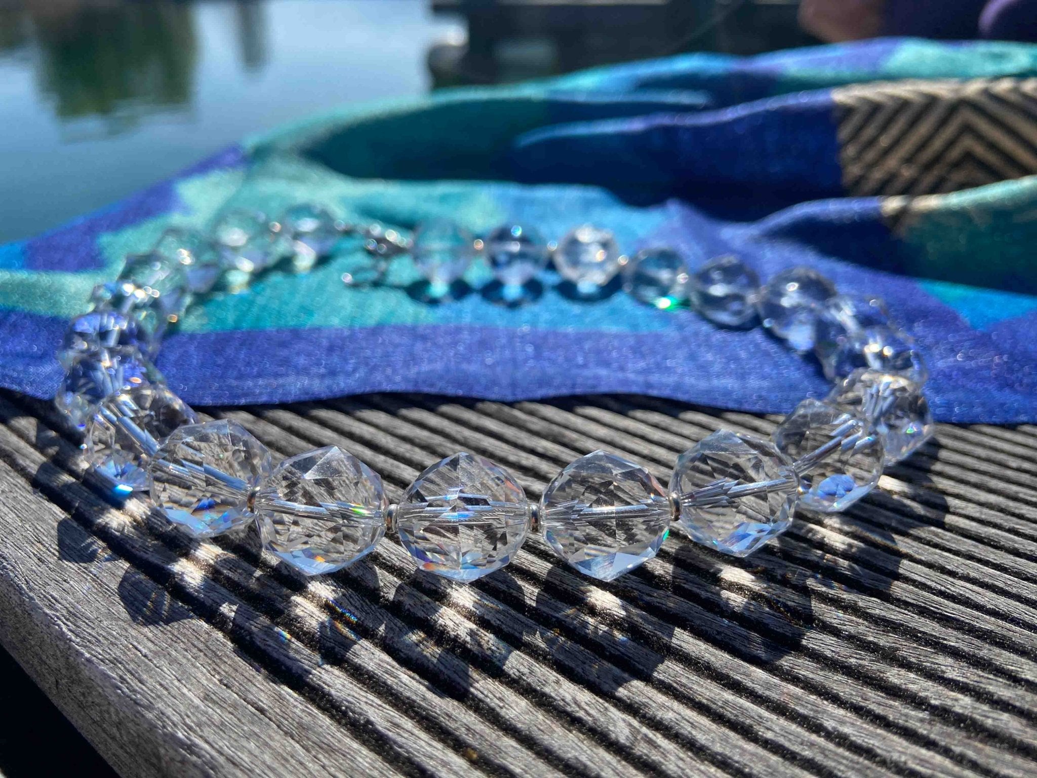 Bergkristall Edelsteinkette Silber 45,5cm Starcut