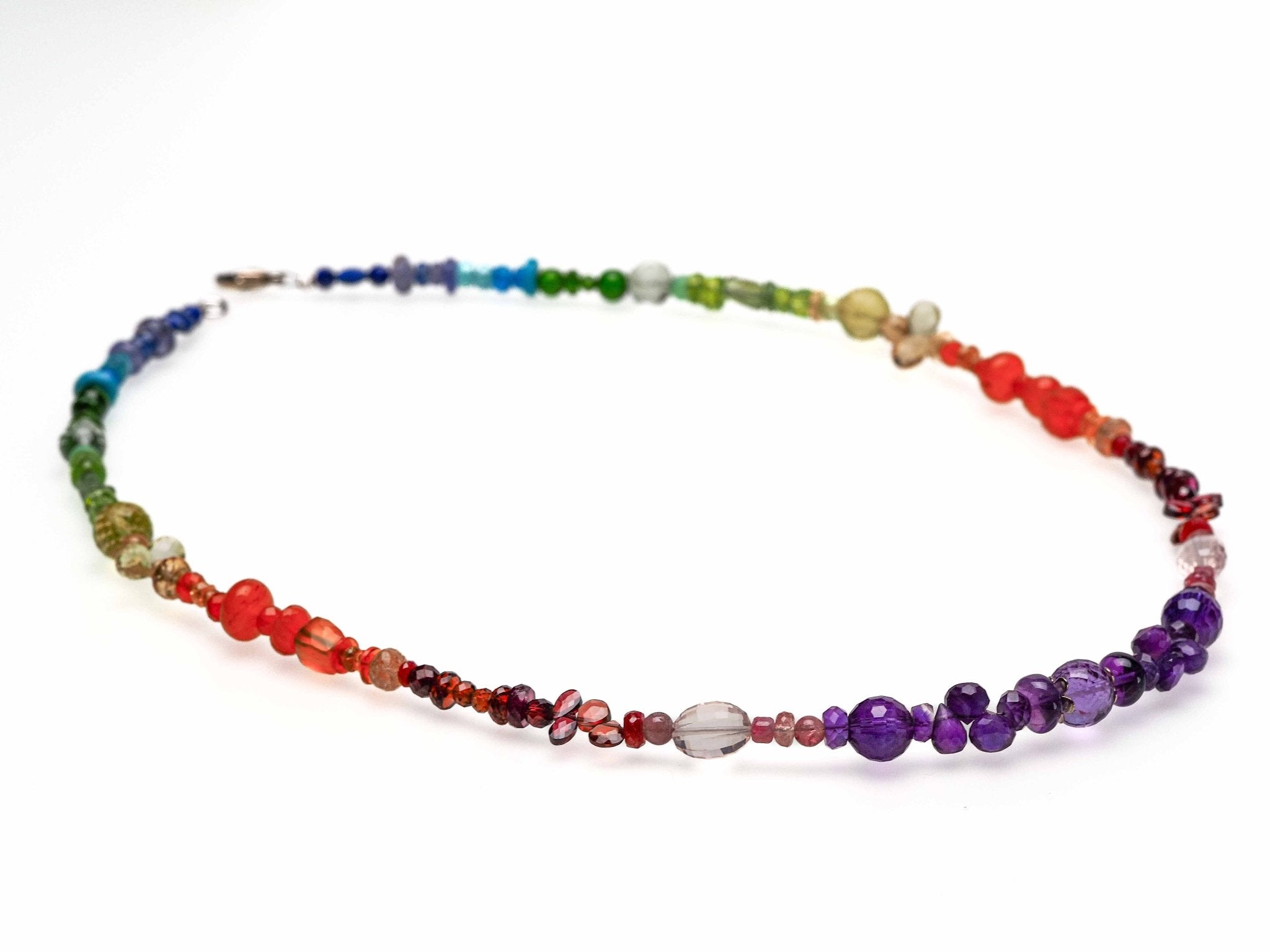 Bunte Edelstein Kette farbenfrohe Chakra Halskette