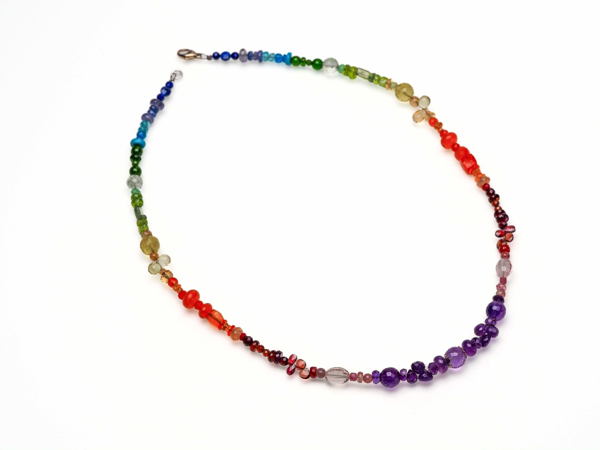Bunte Edelstein Kette farbenfrohe Chakra Halskette