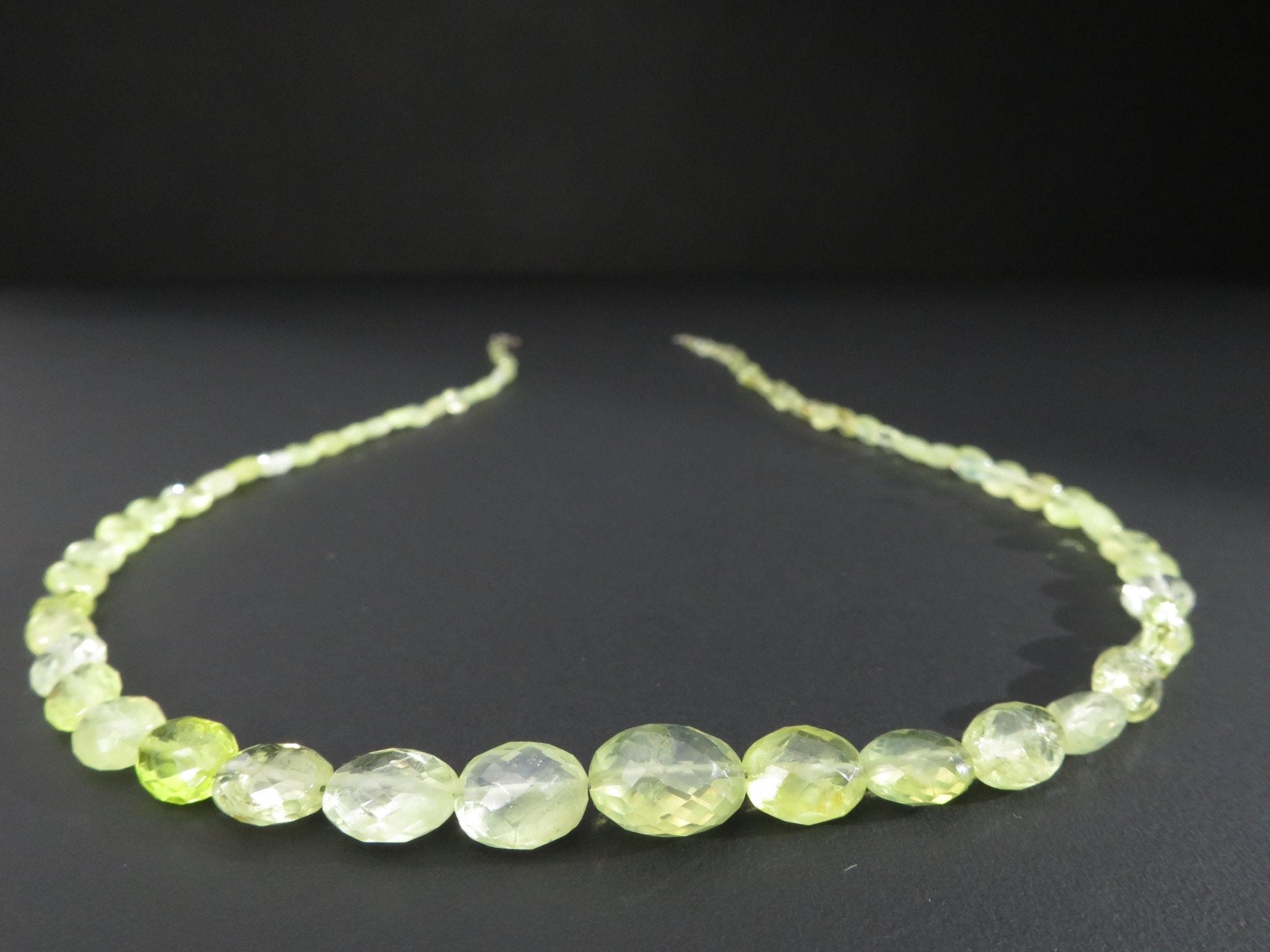 Chrysoberyll Kette Rarität Natur Edelstein Collier gelb