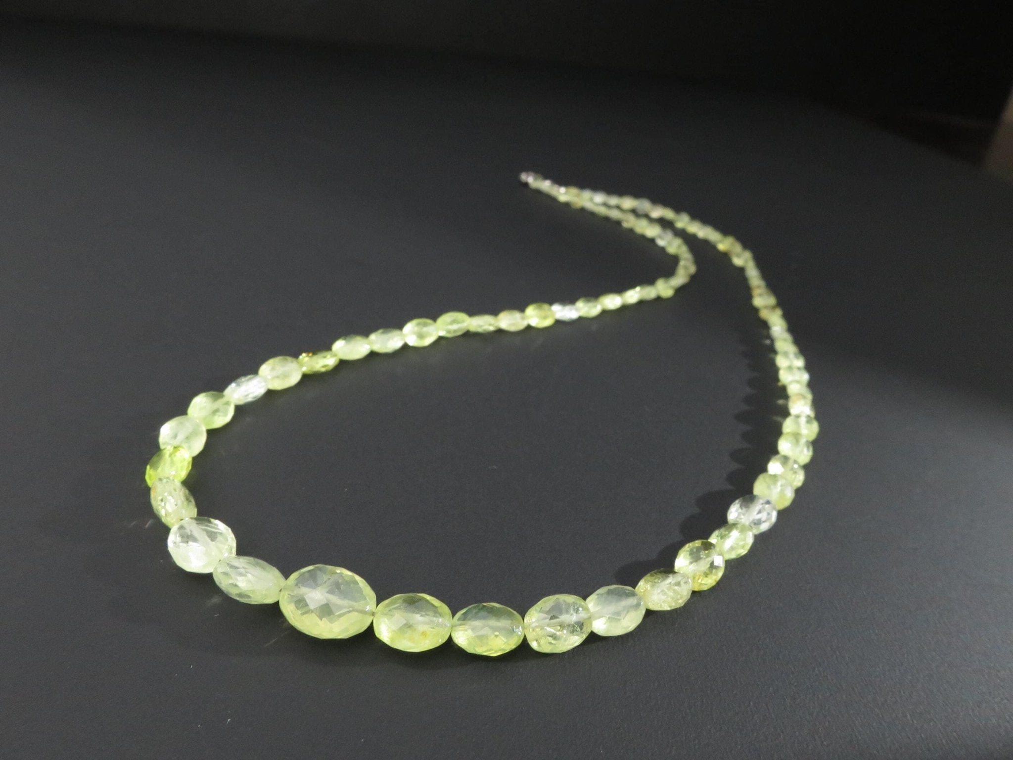 Chrysoberyll Kette Rarität Natur Edelstein Collier gelb