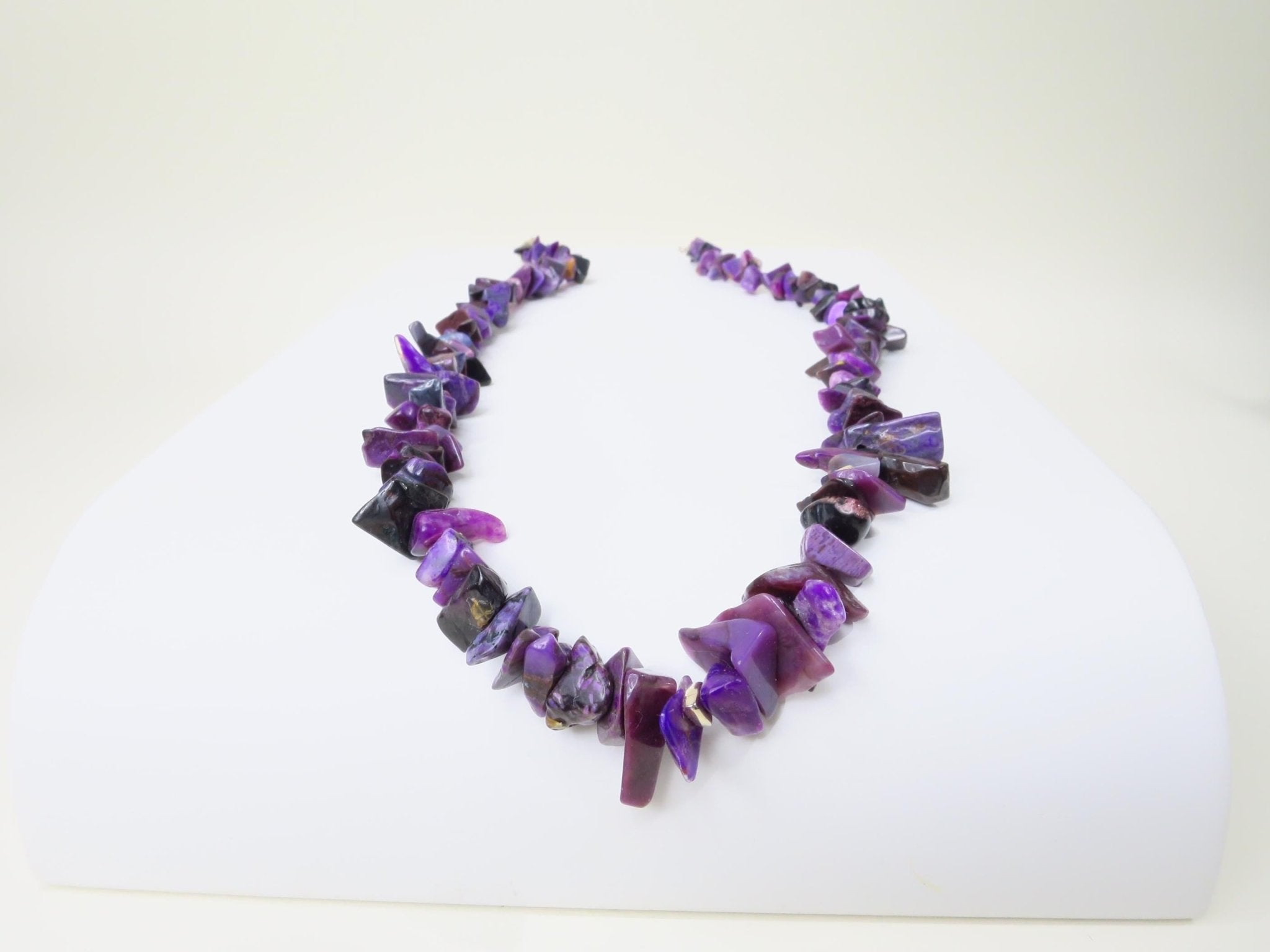 Echte Sugilith Kette Splitter unbehandelt Sterling Silber