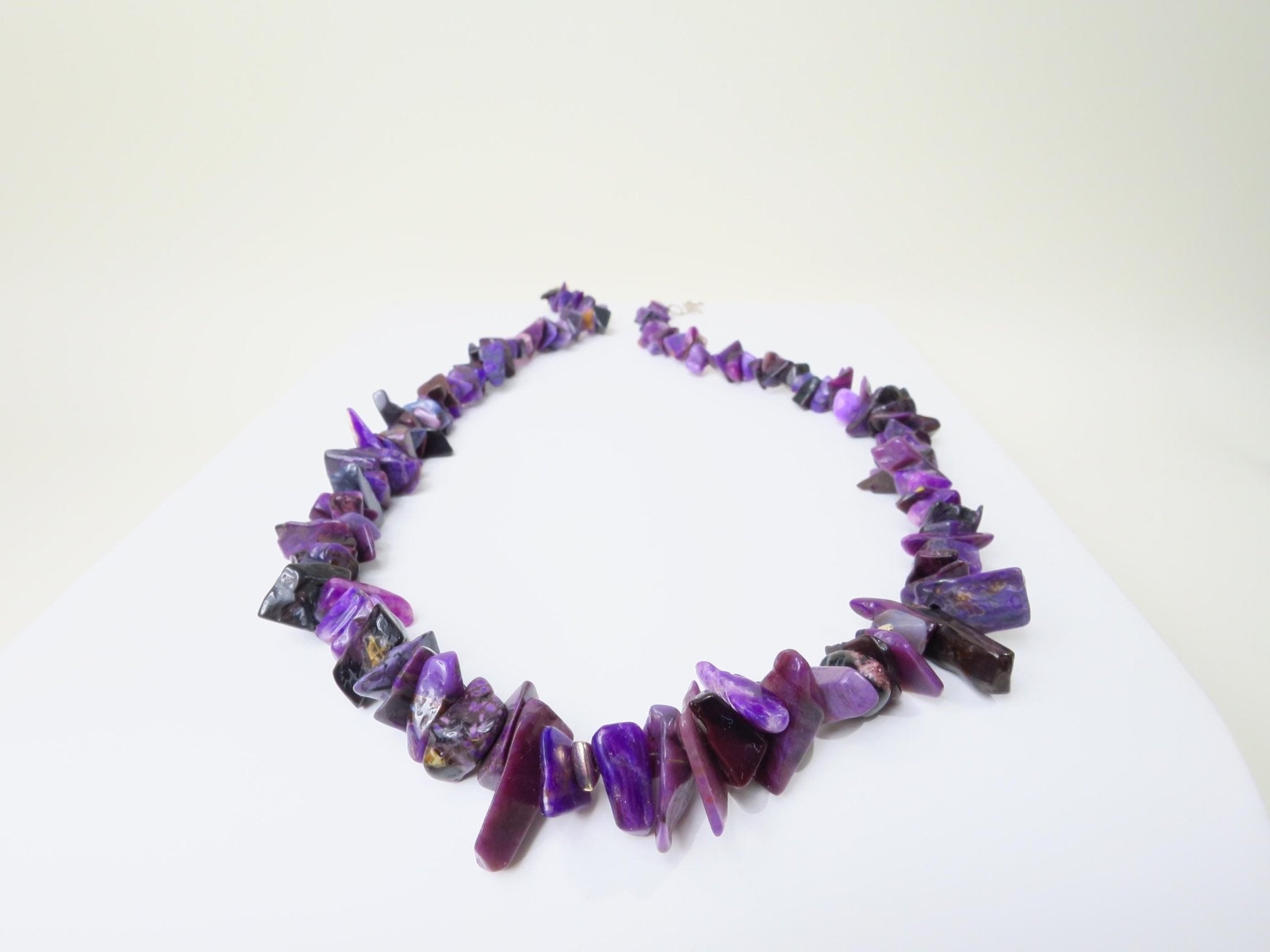 Echte Sugilith Kette Splitter unbehandelt Sterling Silber