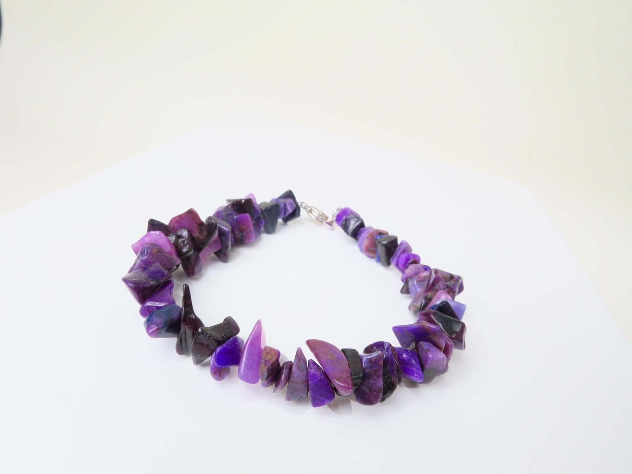 Echtes Sugilith Armband Splitter unbehandelt Sterling Silber