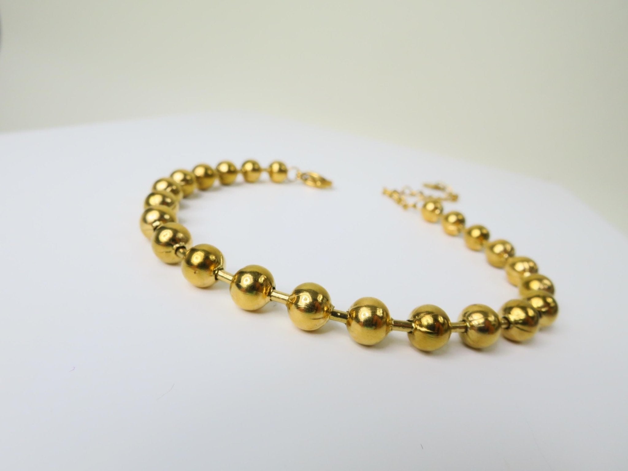 Edelstahl Kugel Armband 18 Karat PVD Gold beschichteten Edelstahl