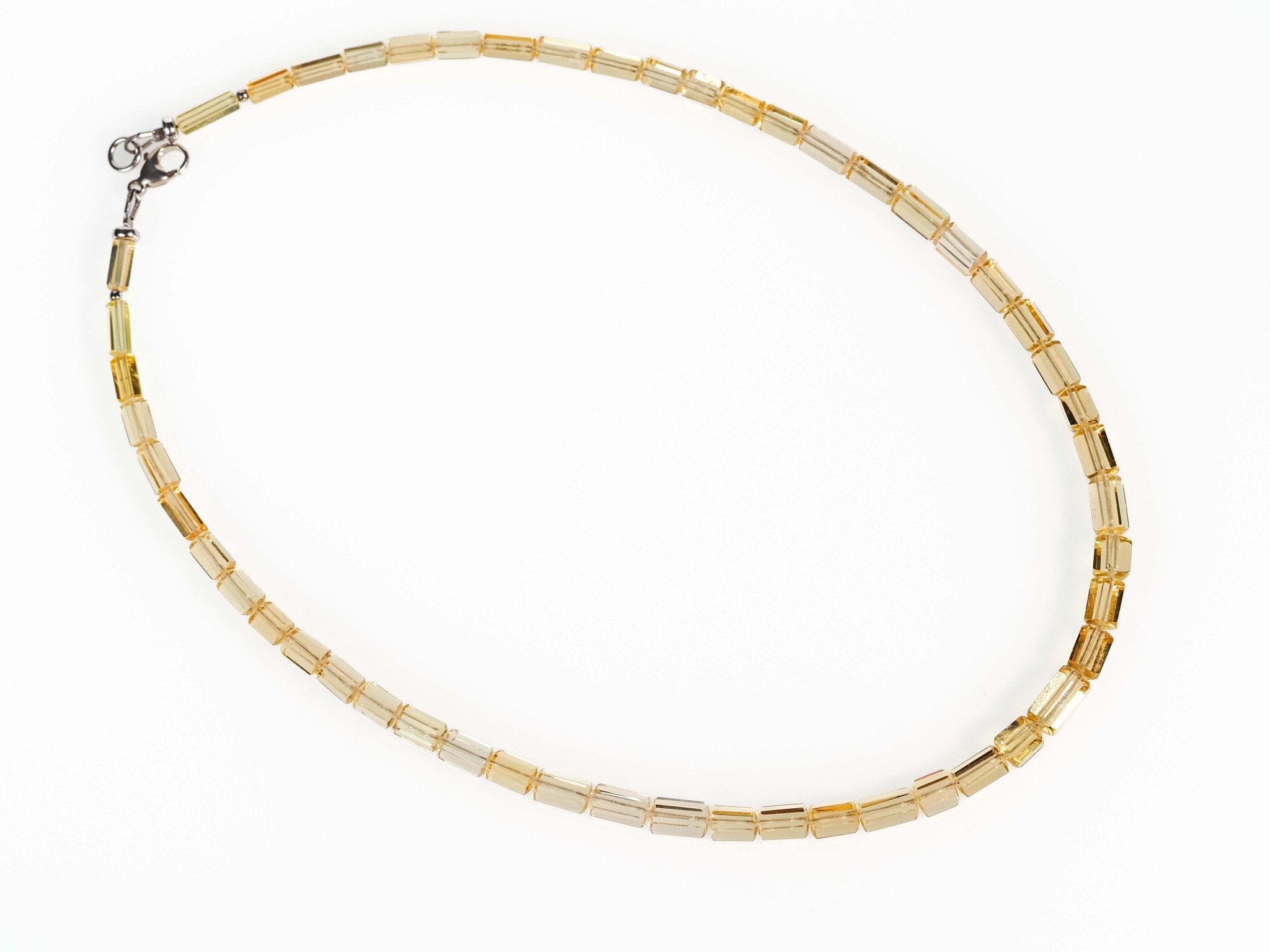 Heliodor Kette 100% natürliche Kristalle mit Silberverschluss