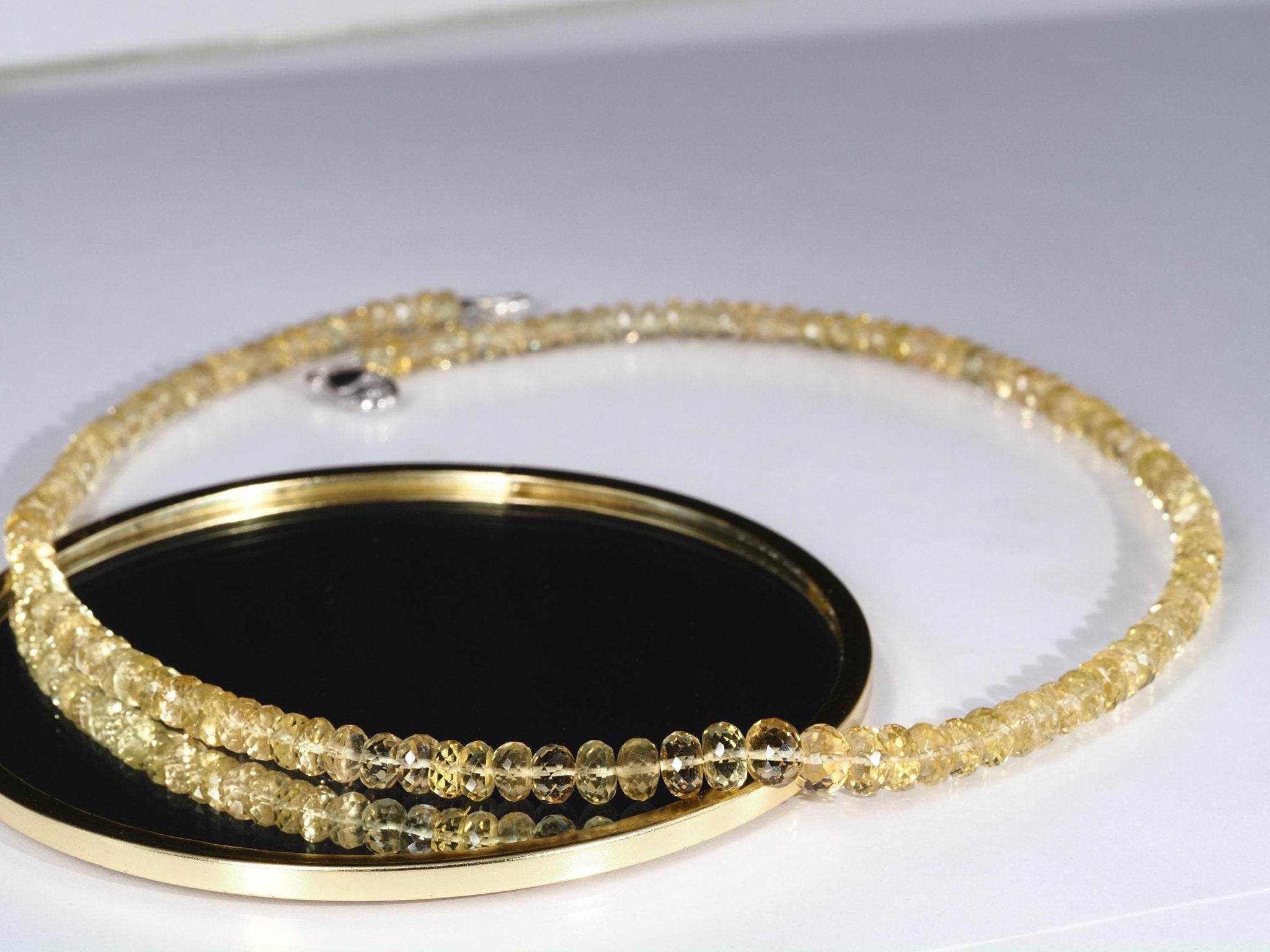 Heliodor Kette 100% Natürlich 108ct gelb Edelsteinkette