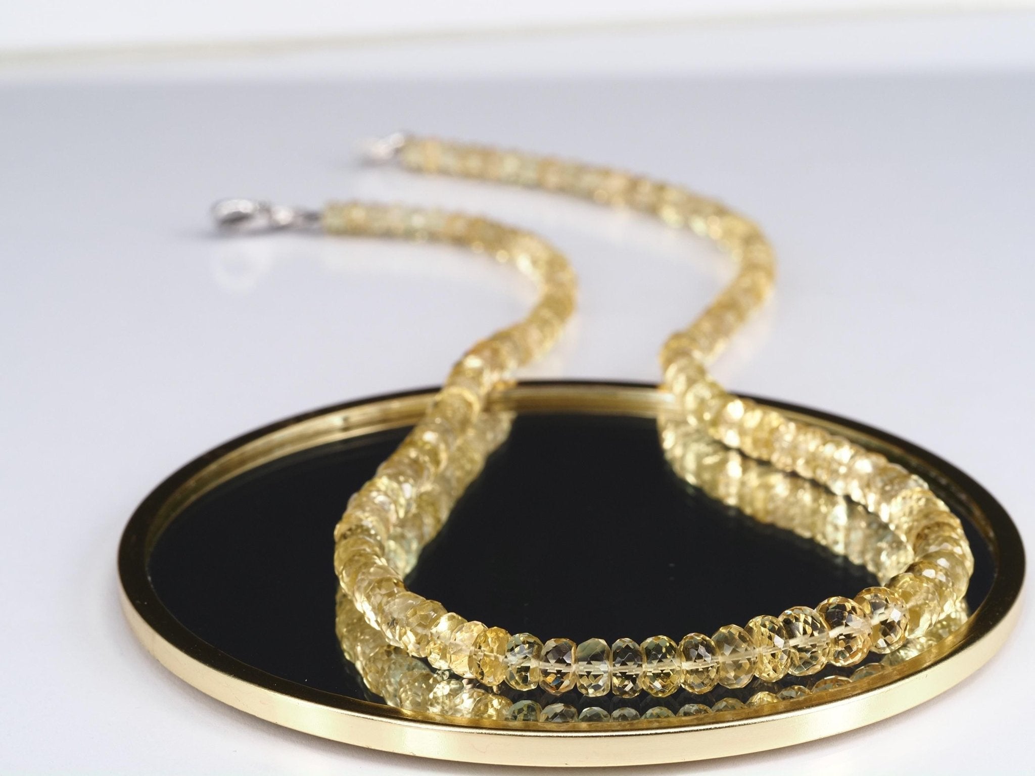 Heliodor Kette 100% Natürlich 108ct gelb Edelsteinkette