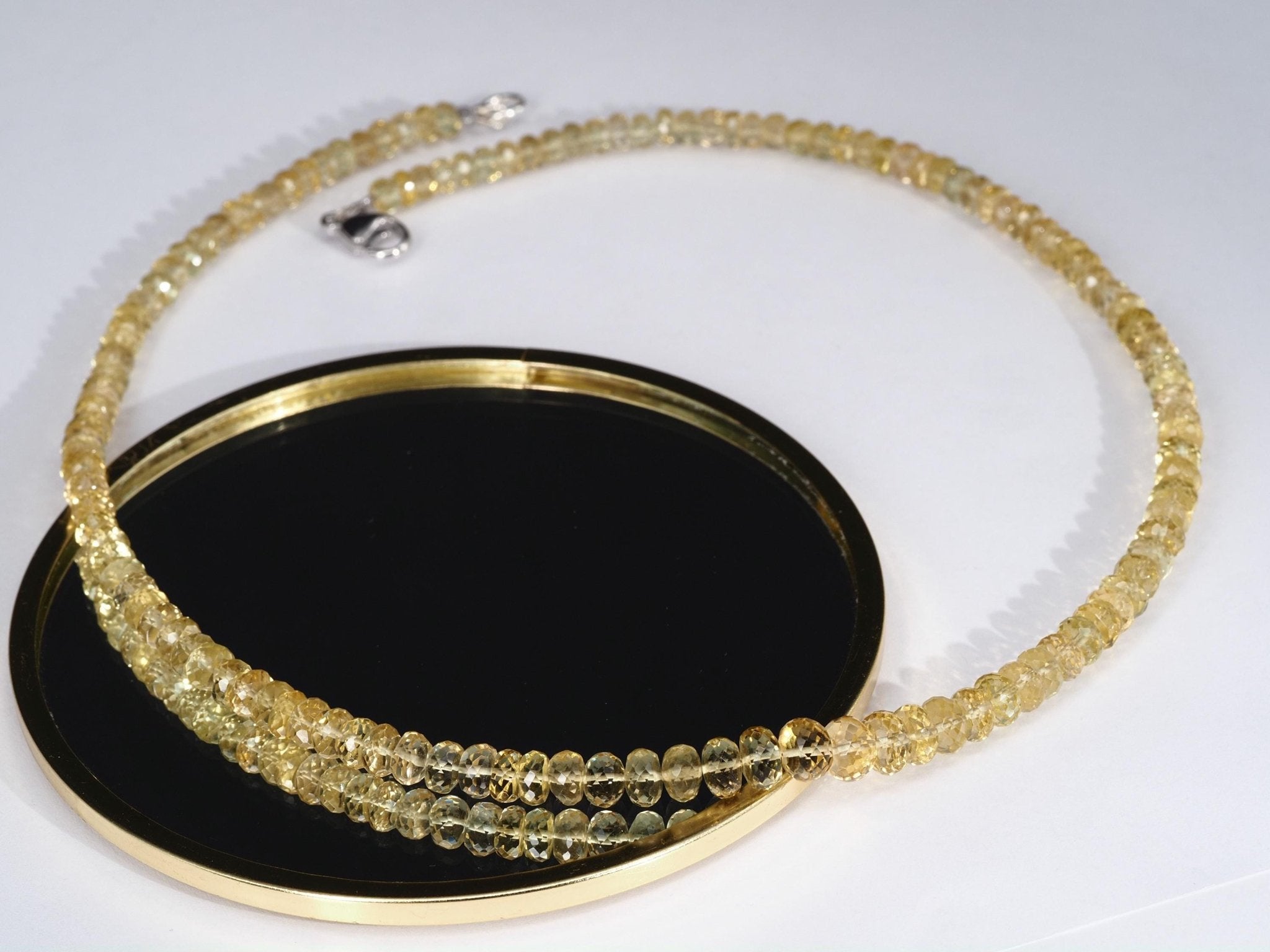 Heliodor Kette 100% Natürlich 108ct gelb Edelsteinkette