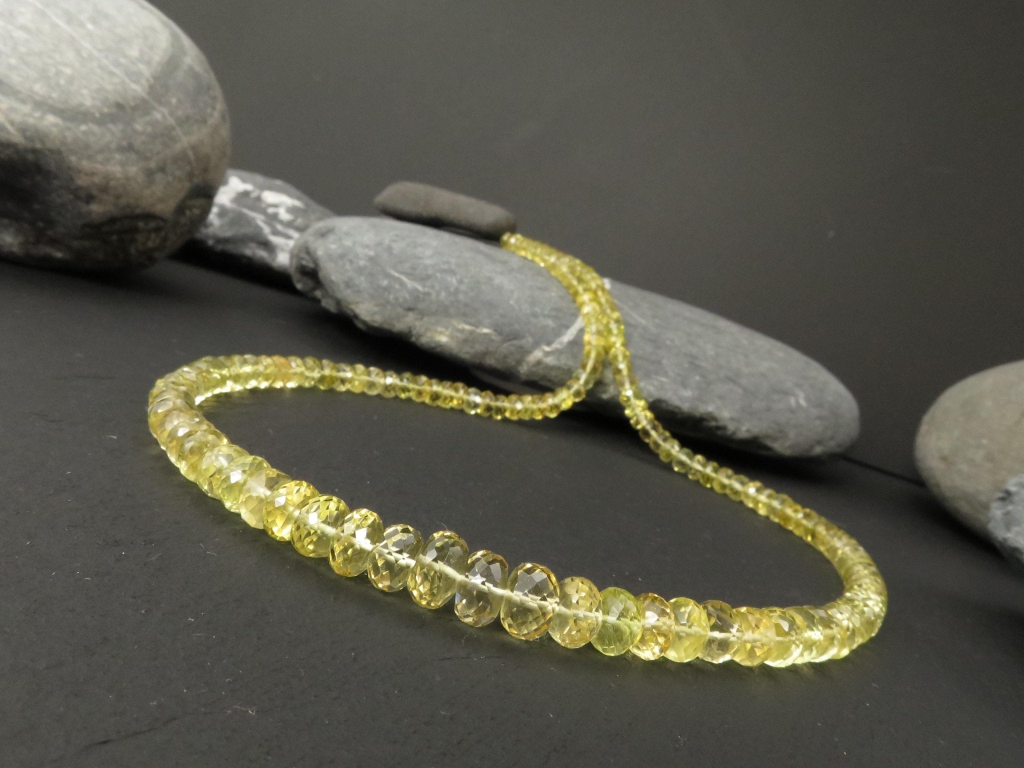 Heliodor Kette Goldberyll 46cm gelb Edelsteinkette