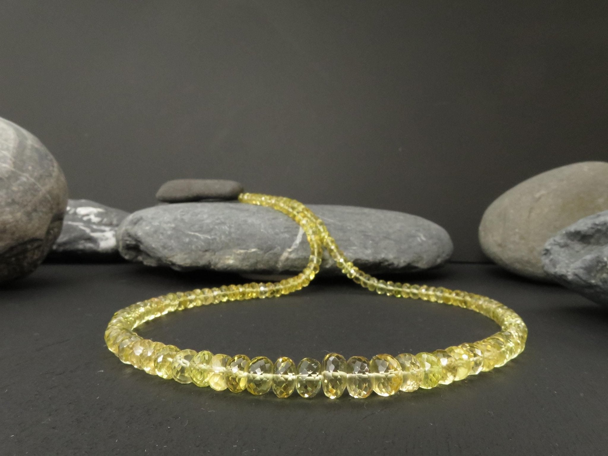 Heliodor Kette Goldberyll 46cm gelb Edelsteinkette