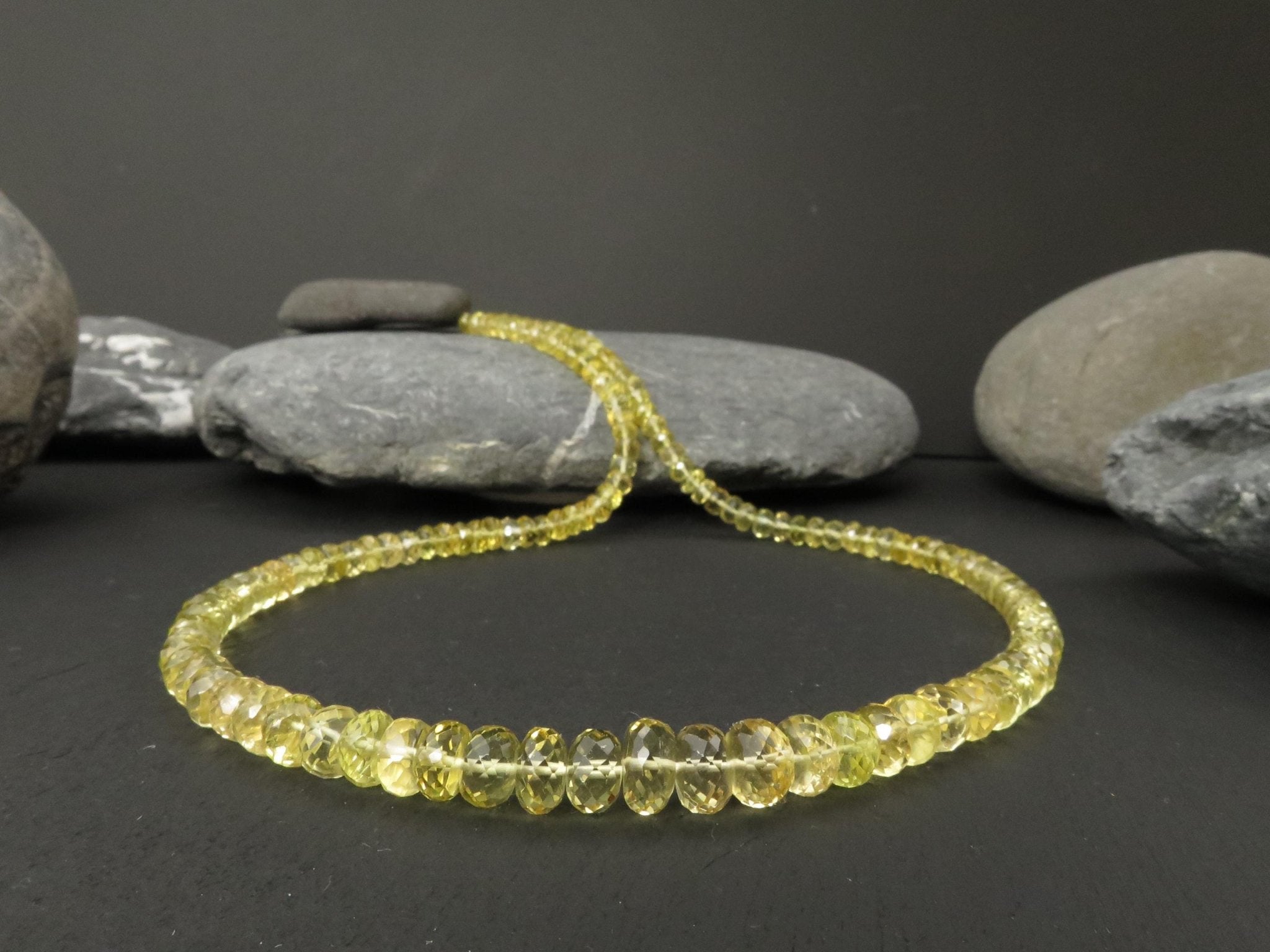 Heliodor Kette Goldberyll 46cm gelb Edelsteinkette