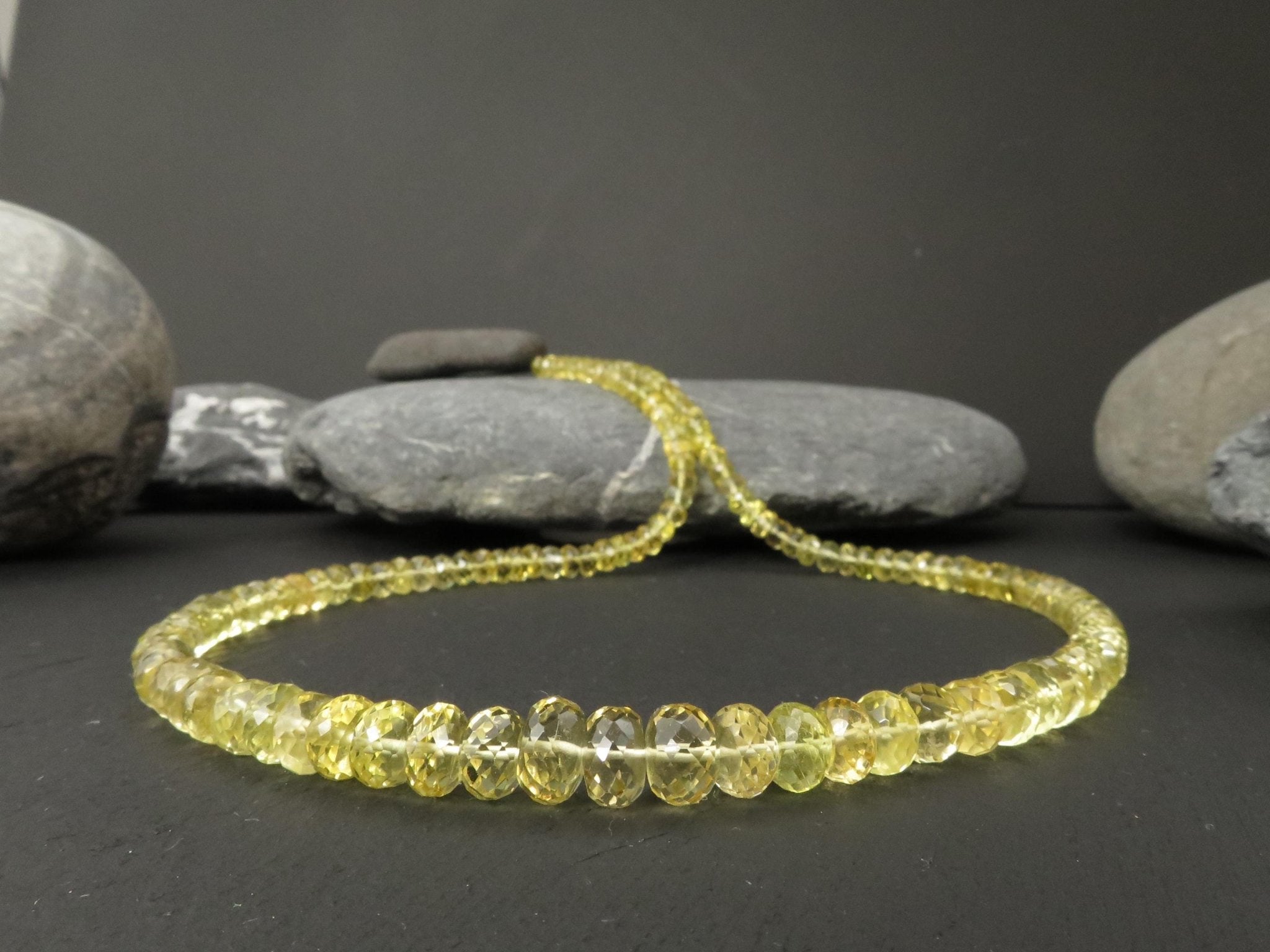 Heliodor Kette Goldberyll 46cm gelb Edelsteinkette