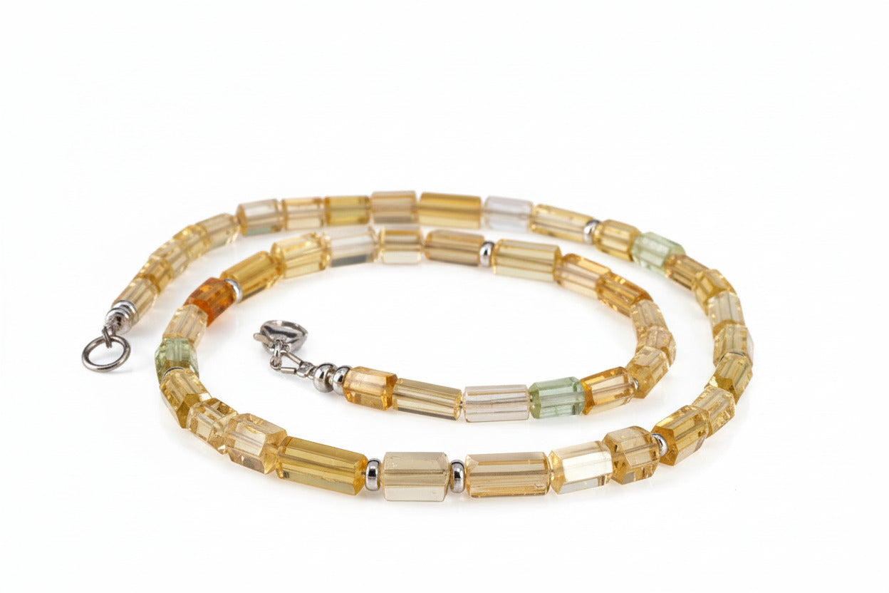 Heliodor Kette – natürliche Goldberyll Edelsteinkette