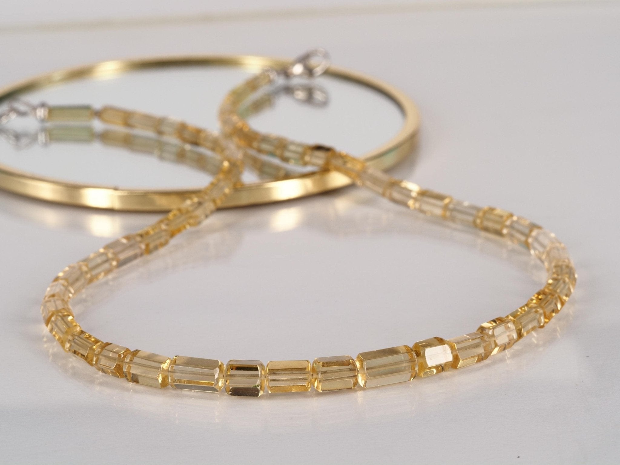 Heliodor Kette – natürliche Goldberyll Edelsteinkette