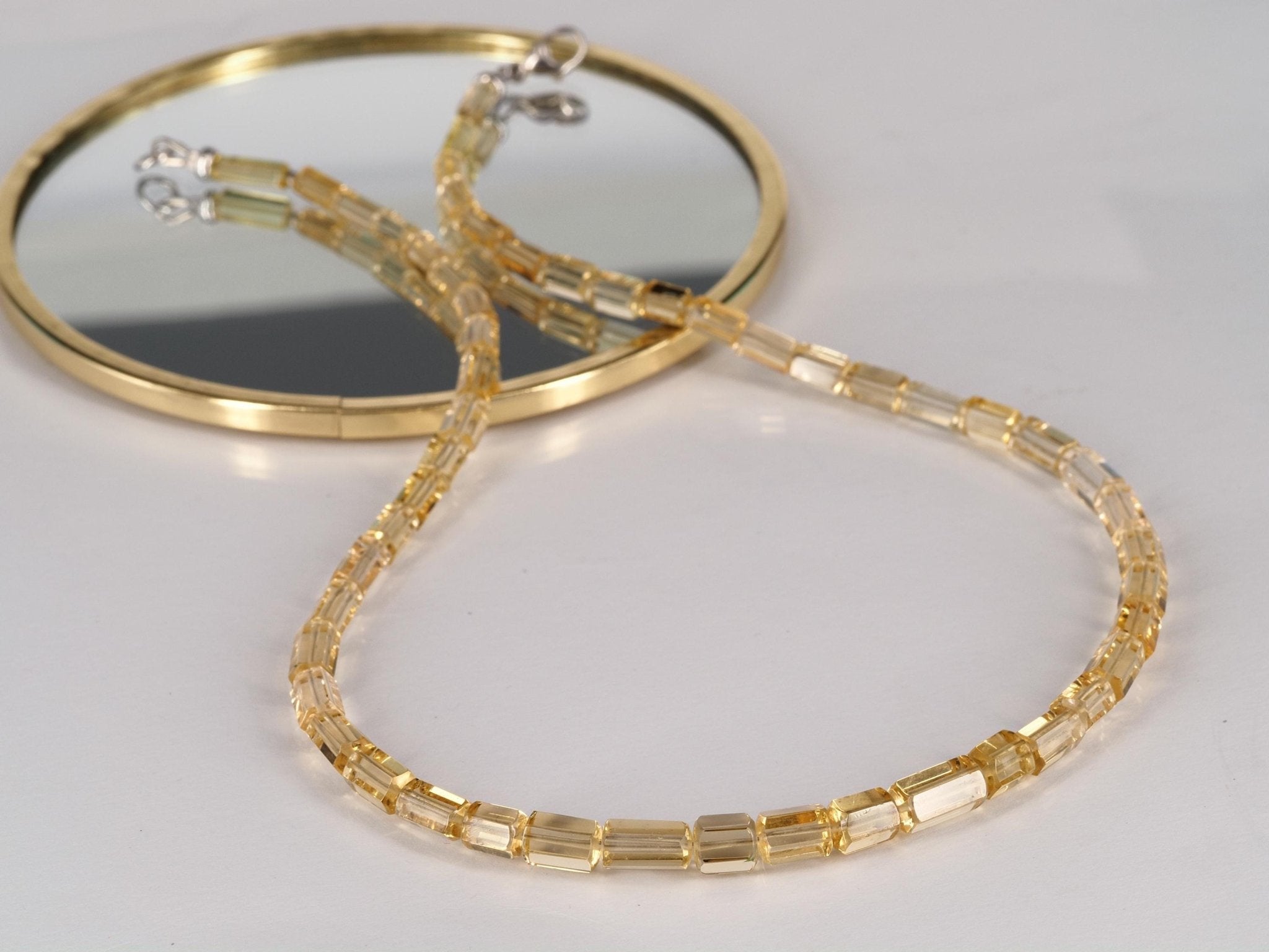 Heliodor Kette – natürliche Goldberyll Edelsteinkette