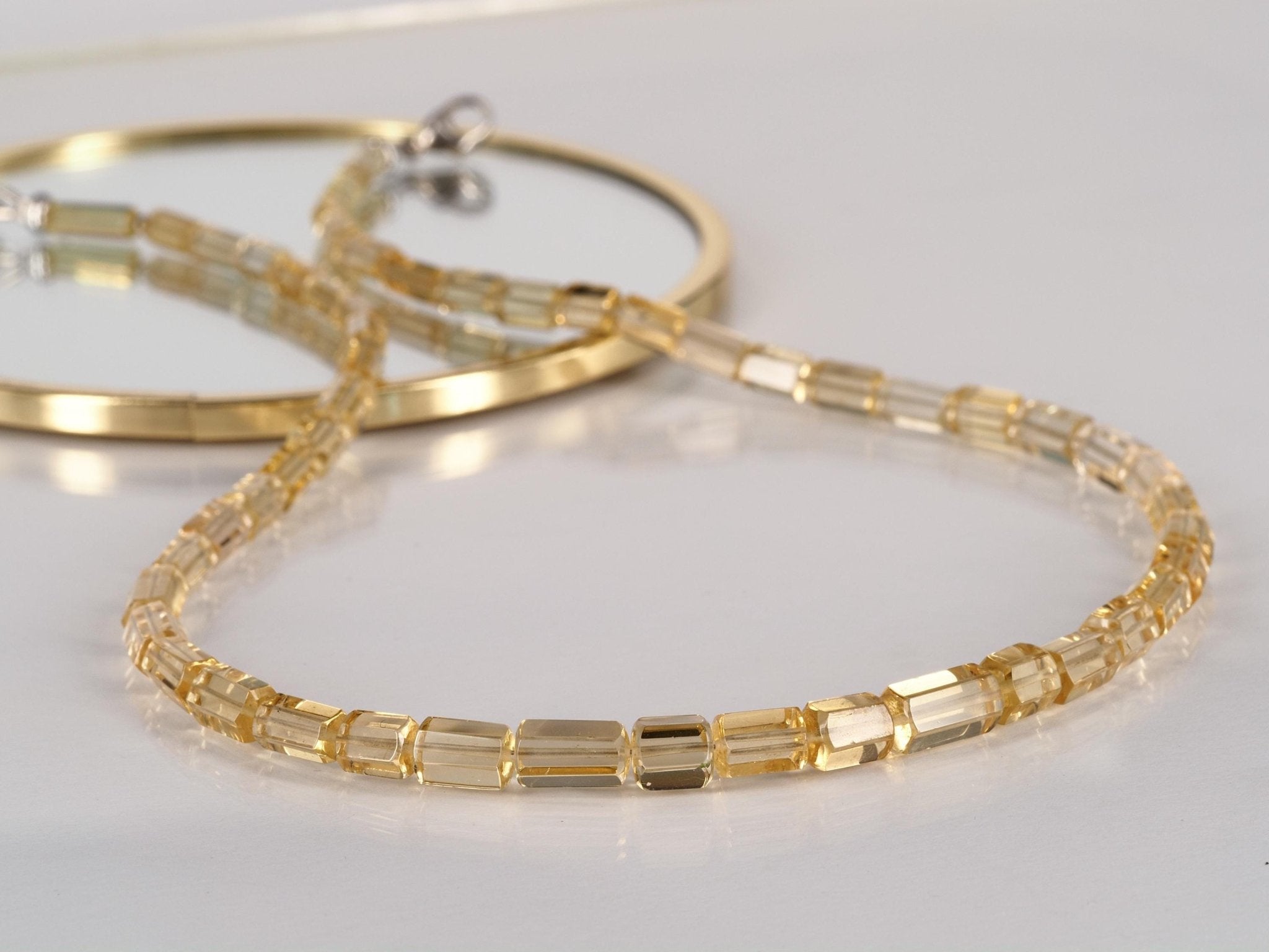 Heliodor Kette – natürliche Goldberyll Edelsteinkette