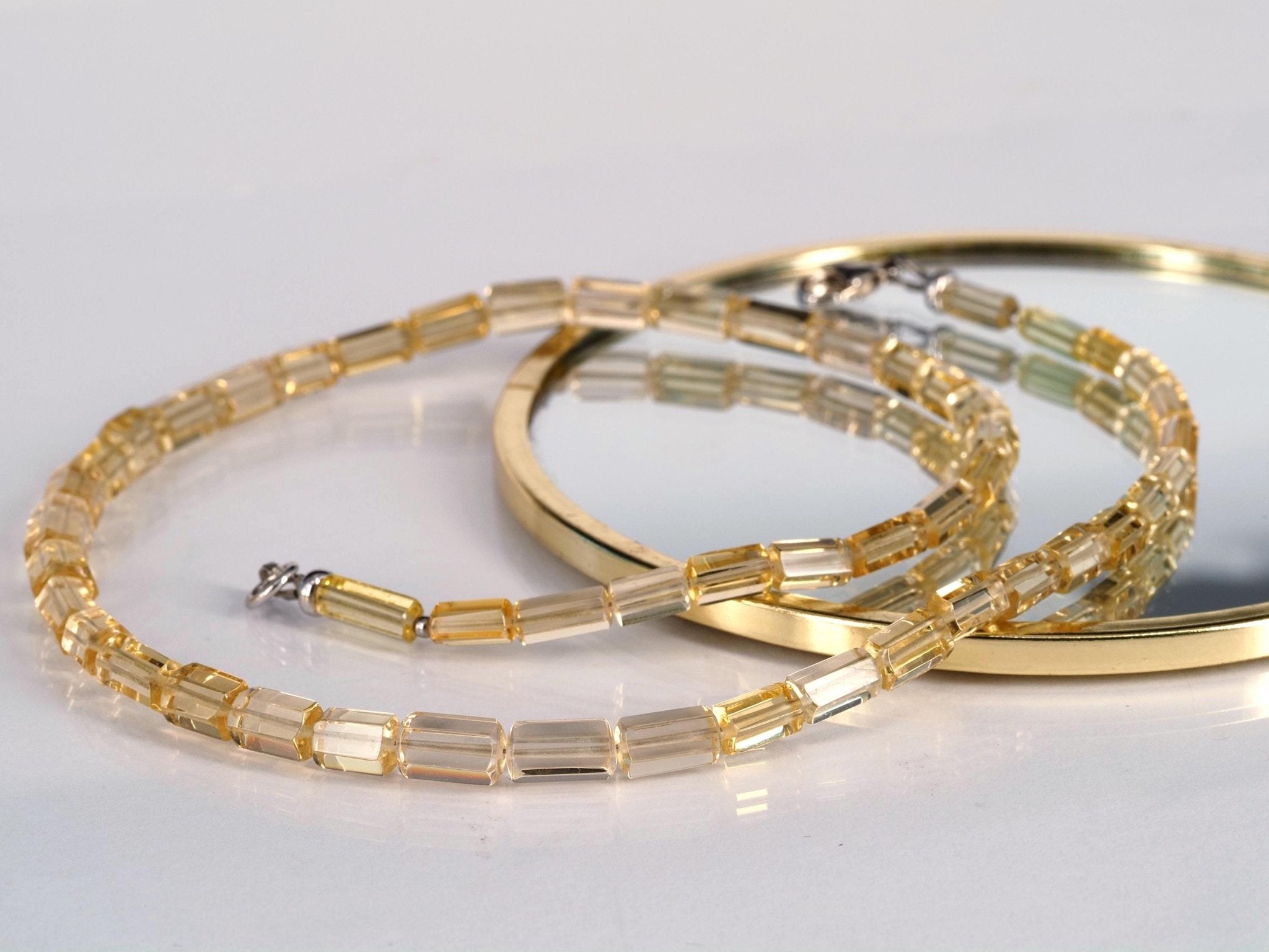 Heliodor Kette – natürliche Goldberyll Edelsteinkette