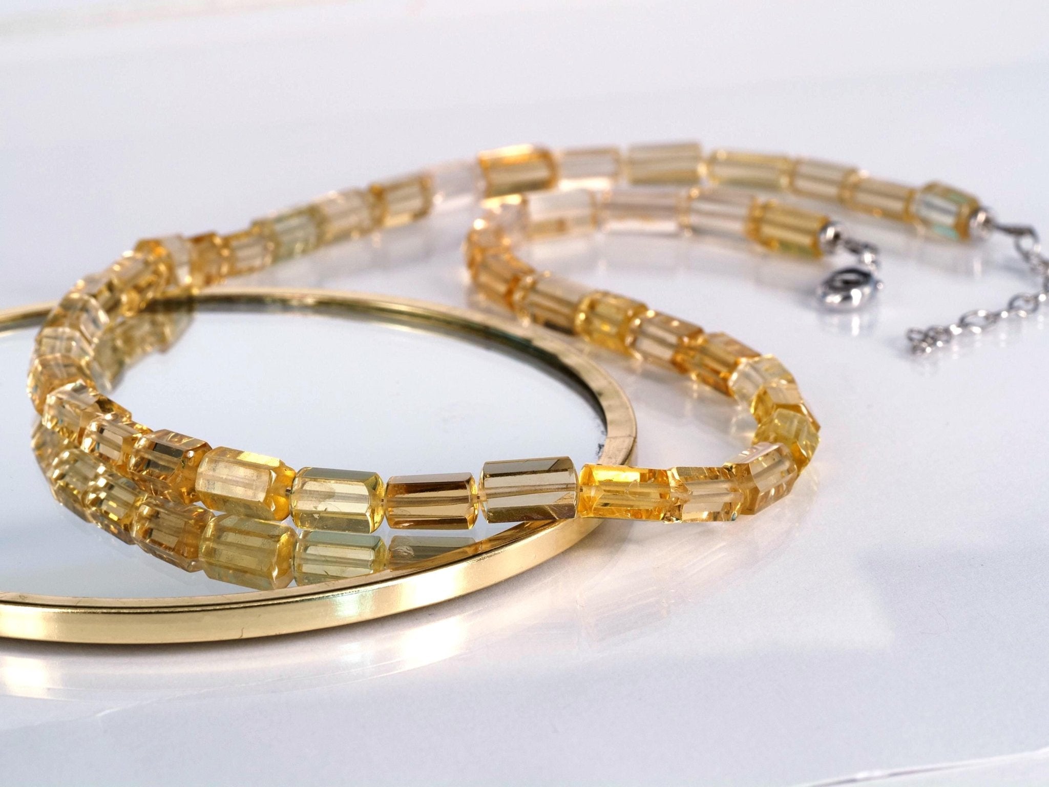 Heliodor Kette – natürliches Goldberyll Edelstein Collier