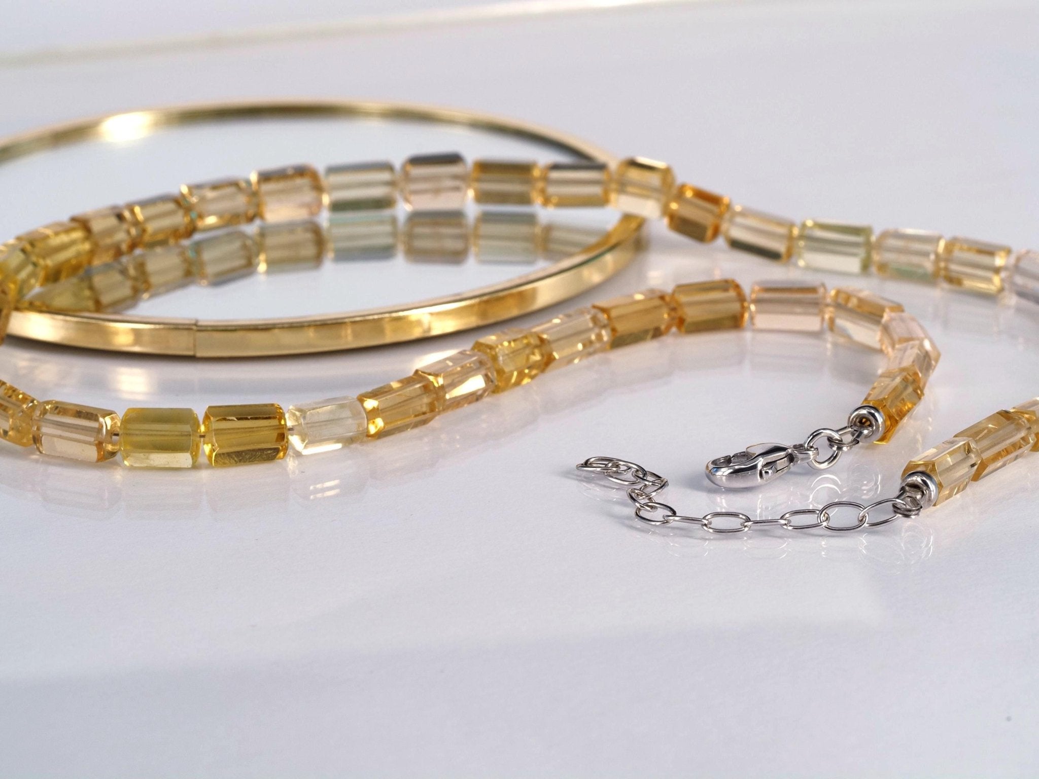 Heliodor Kette – natürliches Goldberyll Edelstein Collier