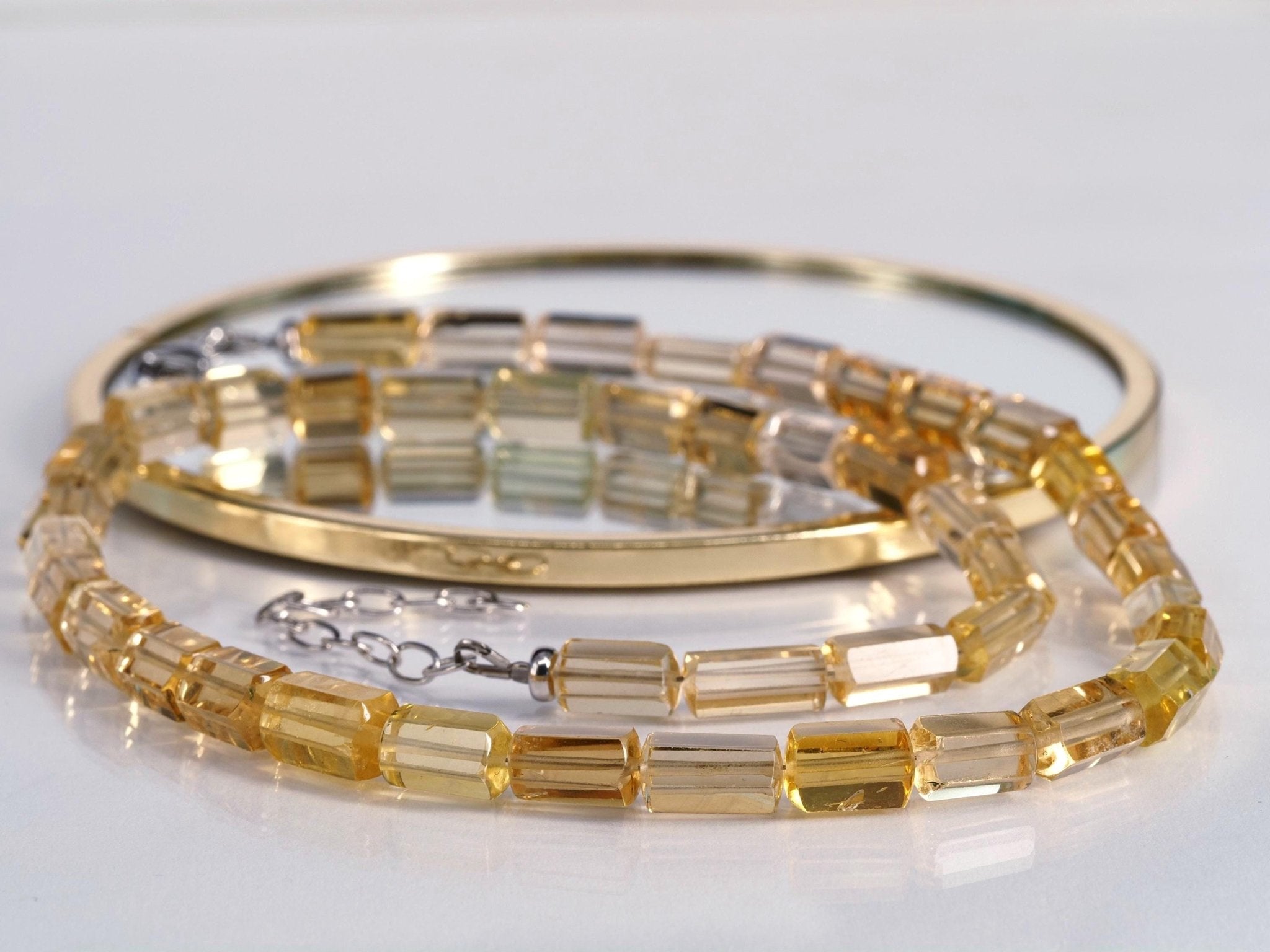 Heliodor Kette – natürliches Goldberyll Edelstein Collier