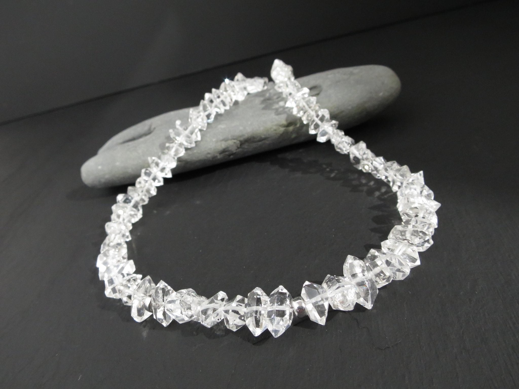 Herkimer Diamant Halskette Natur Kristall Kette