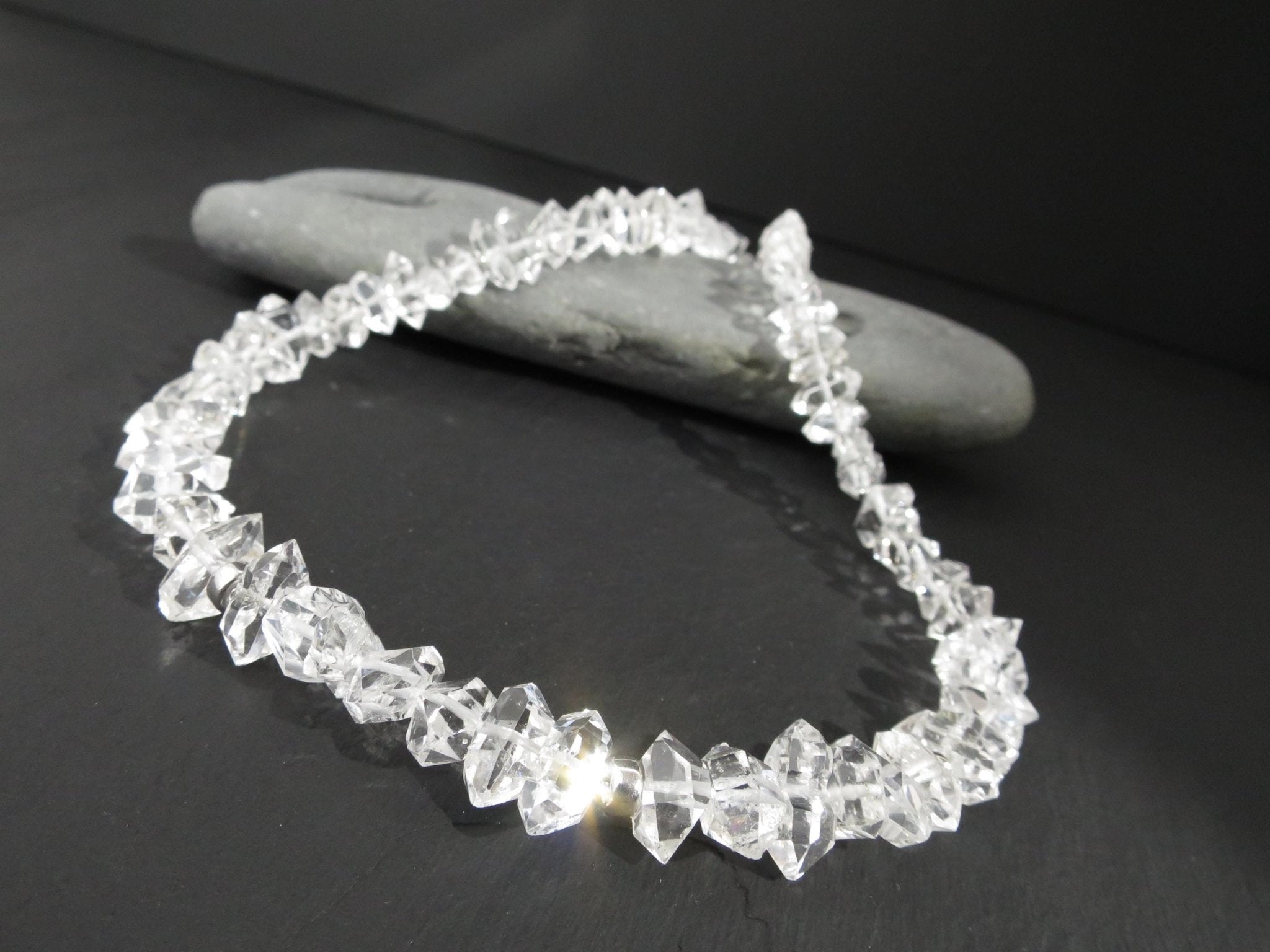 Herkimer Diamant Halskette Natur Kristall Kette