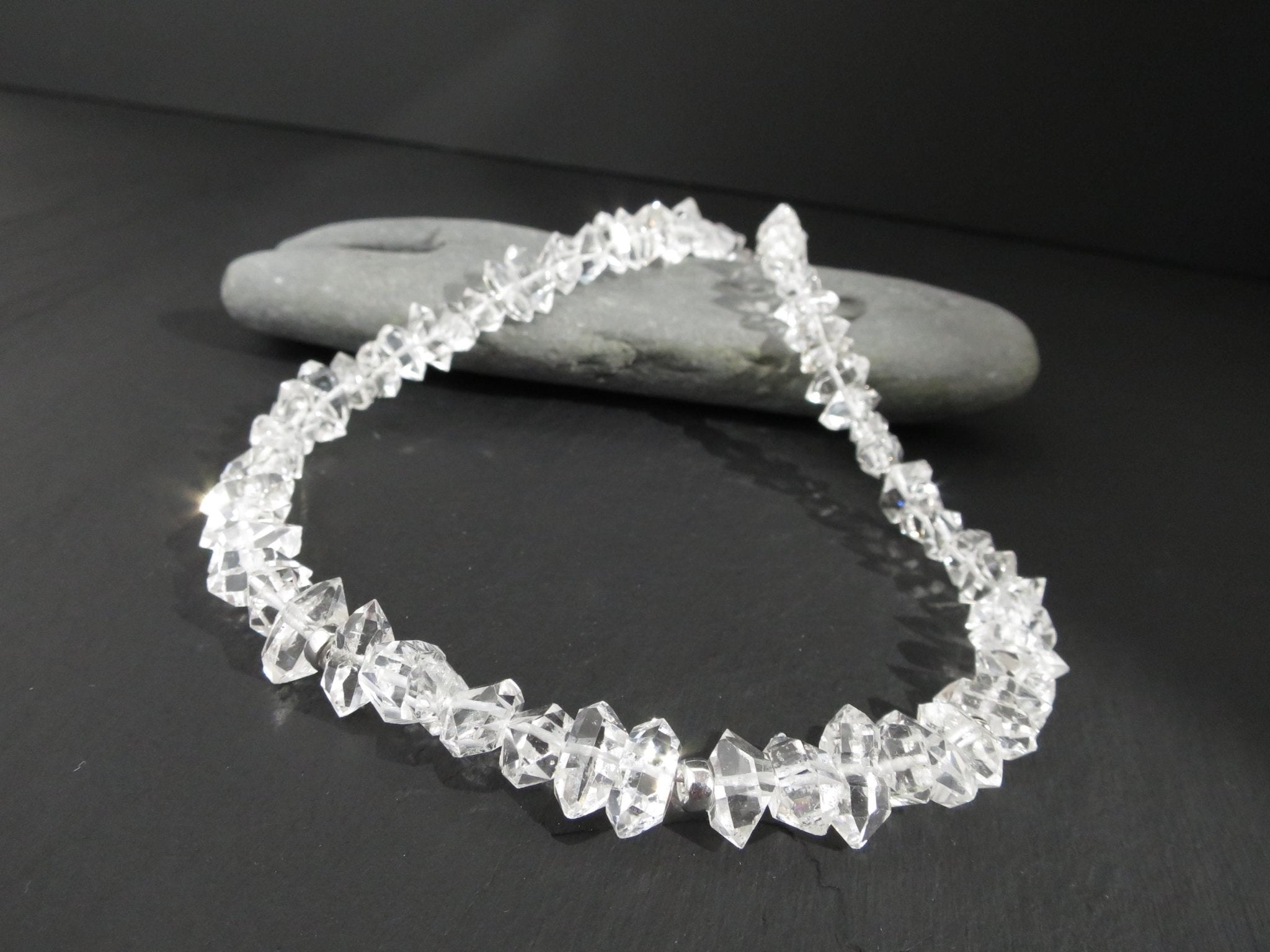 Herkimer Diamant Halskette Natur Kristall Kette