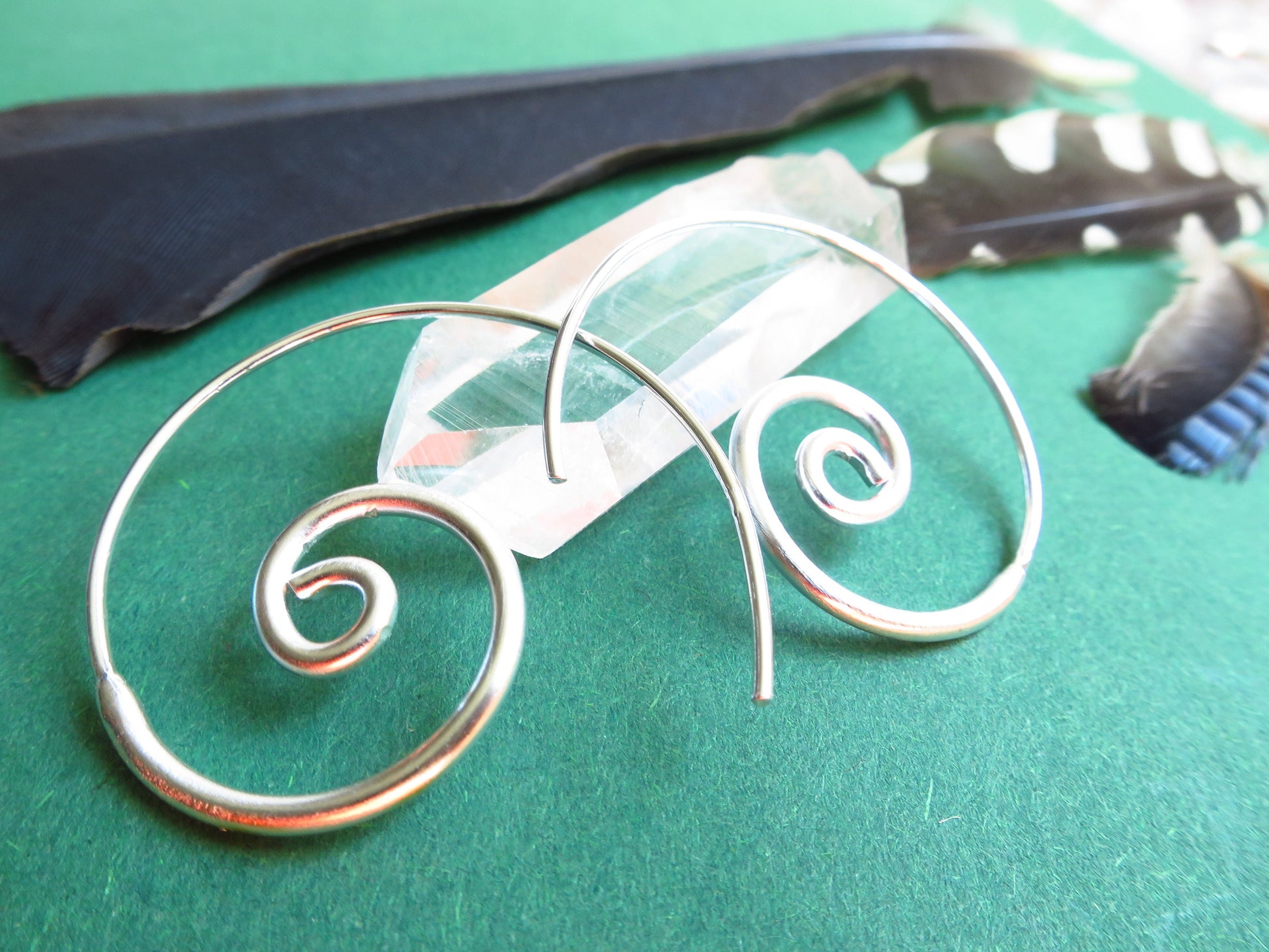 Tribal Bali Spiral sterling silver 925 hoops earrings ear studs earrings made of 925 Sterling silver Creolen Twist loops