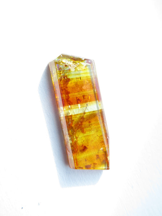 Sphalerit SC5 Slice Fantastic Rarity Genuine Sphalerite Natural Stone Slice from Spain Mina Las Manfora gem yellow honey color