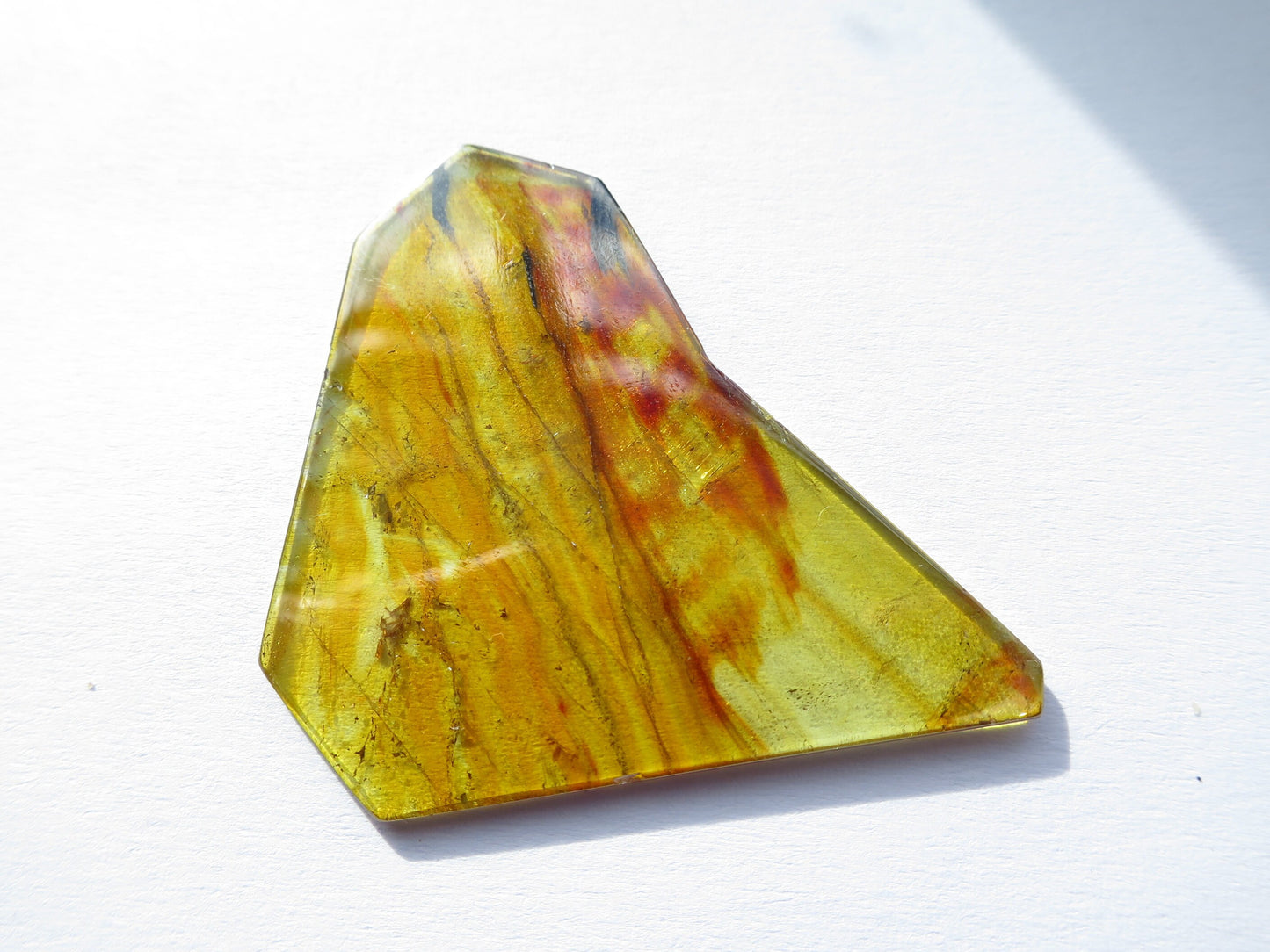 Sphalerit SC4 Slice Fantastic Rarity Genuine Sphalerite Natural Stone Slice from Spain Mina Las Manfora gem yellow honey color