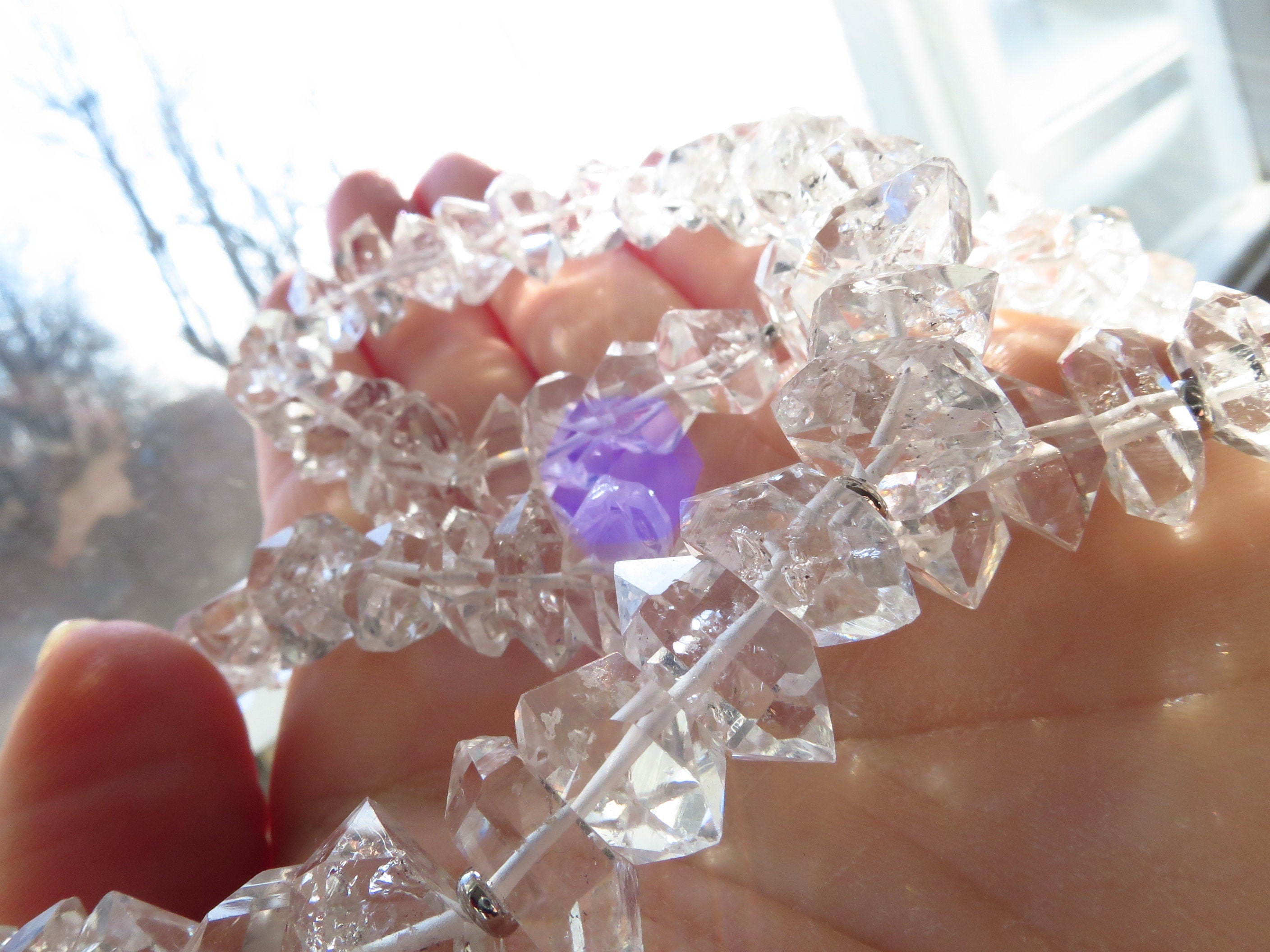 Herkimer Diamant Halskette Diamant Quarz Kristall Kette