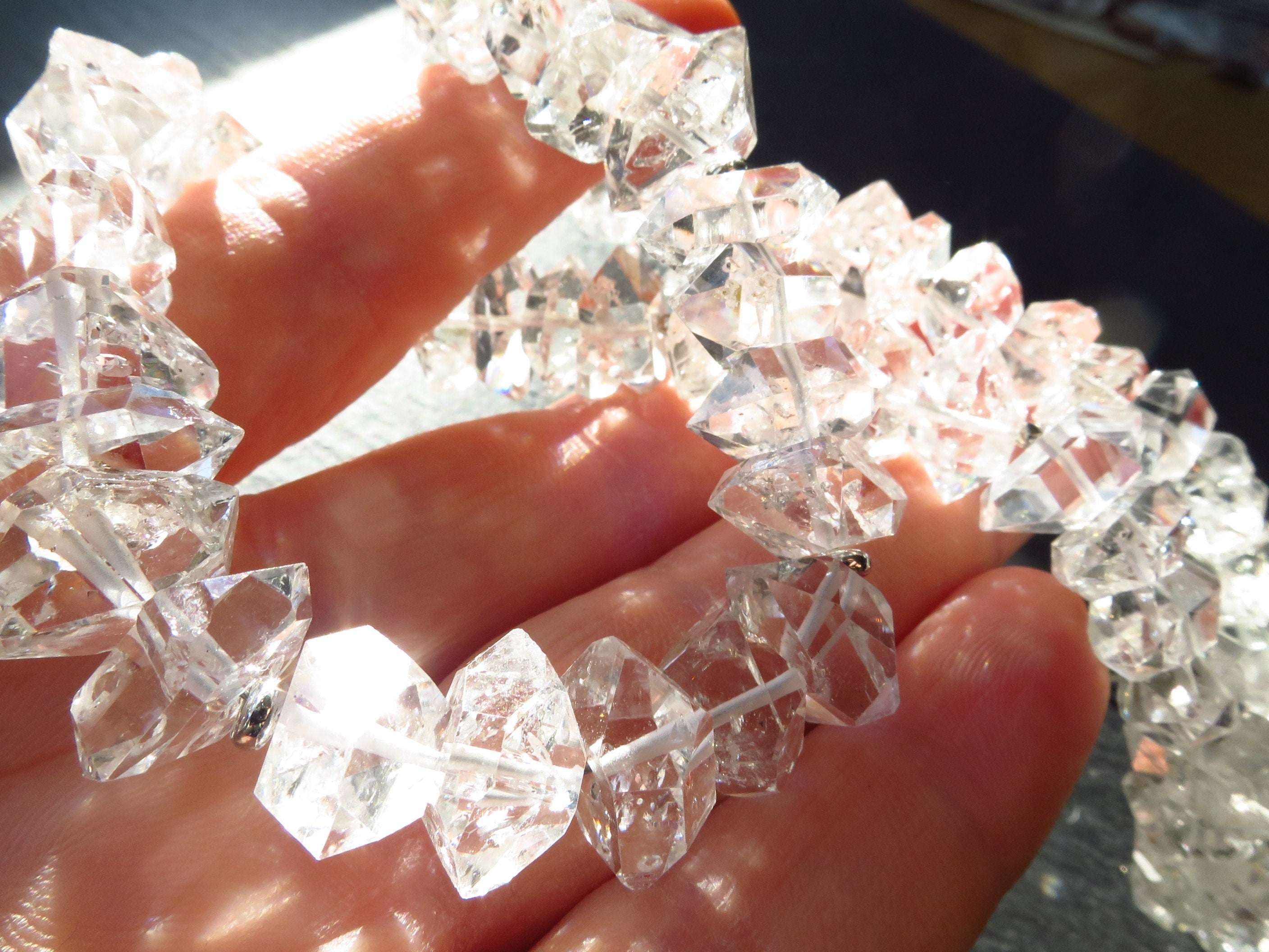 Herkimer Diamant Halskette Diamant Quarz Kristall Kette