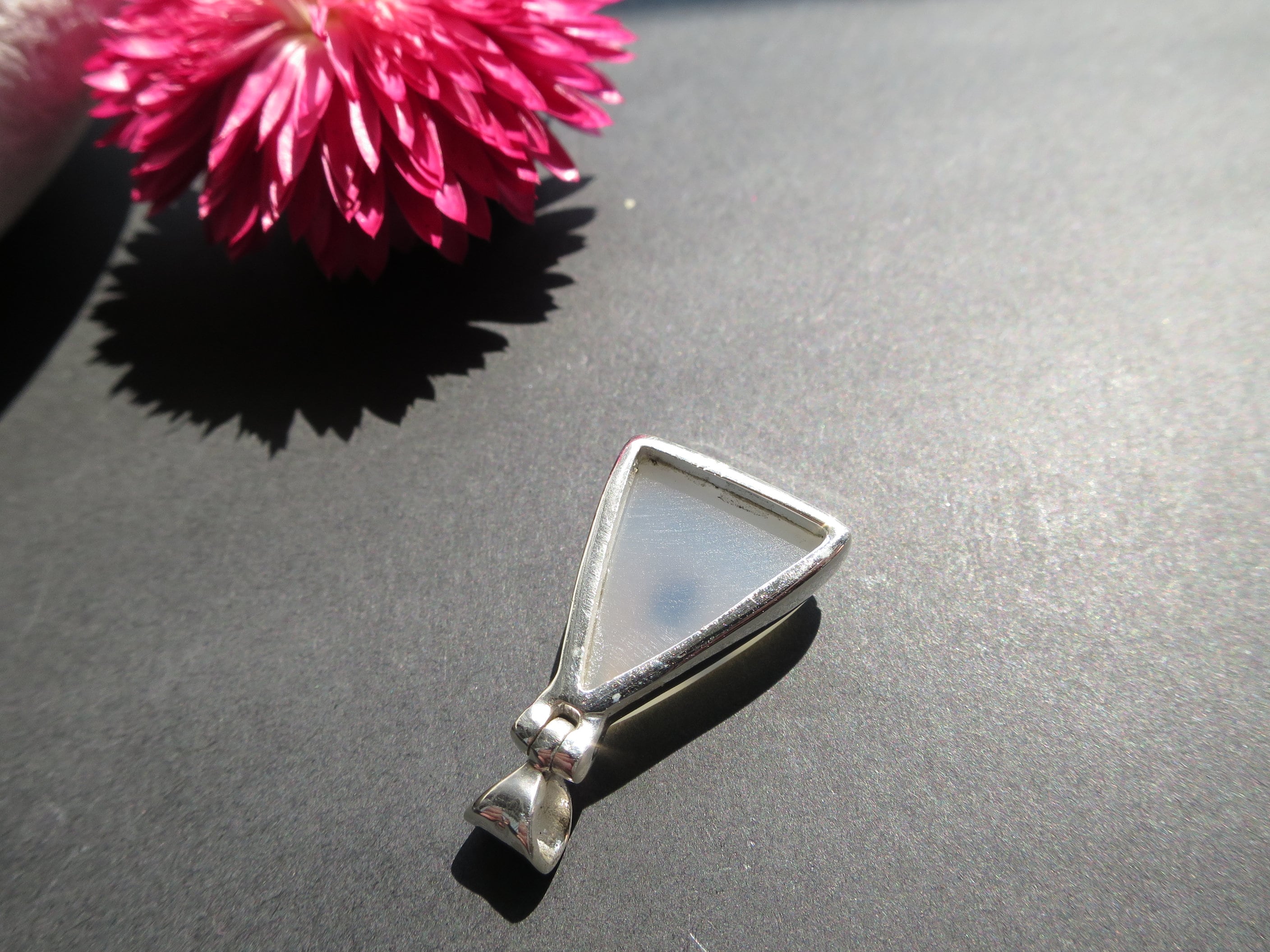 Dendrit Achat Anhänger Sterling Silber Dentriten Achat