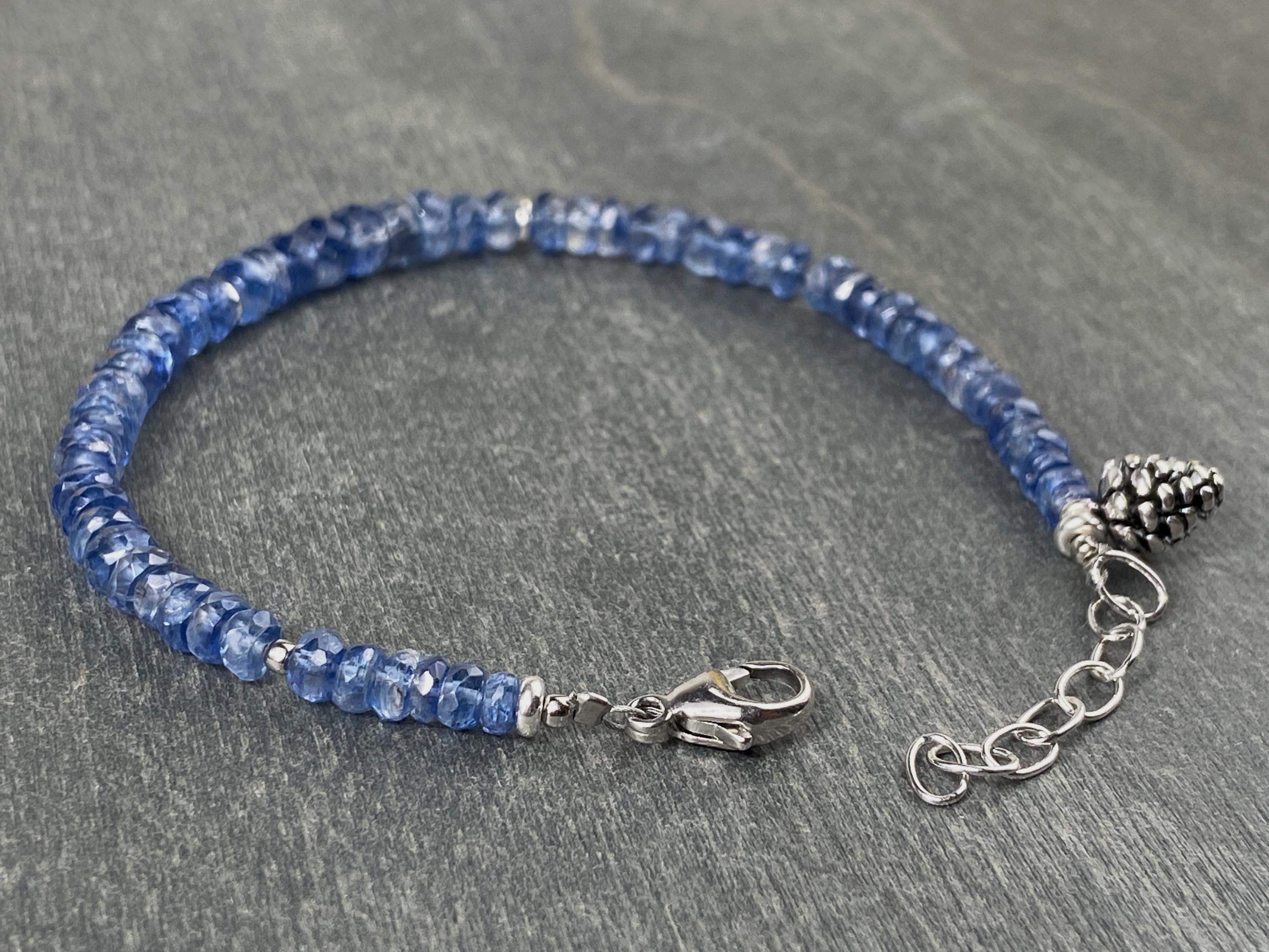 Kyanit Armband facettiert natürliche Edelsteinperlen