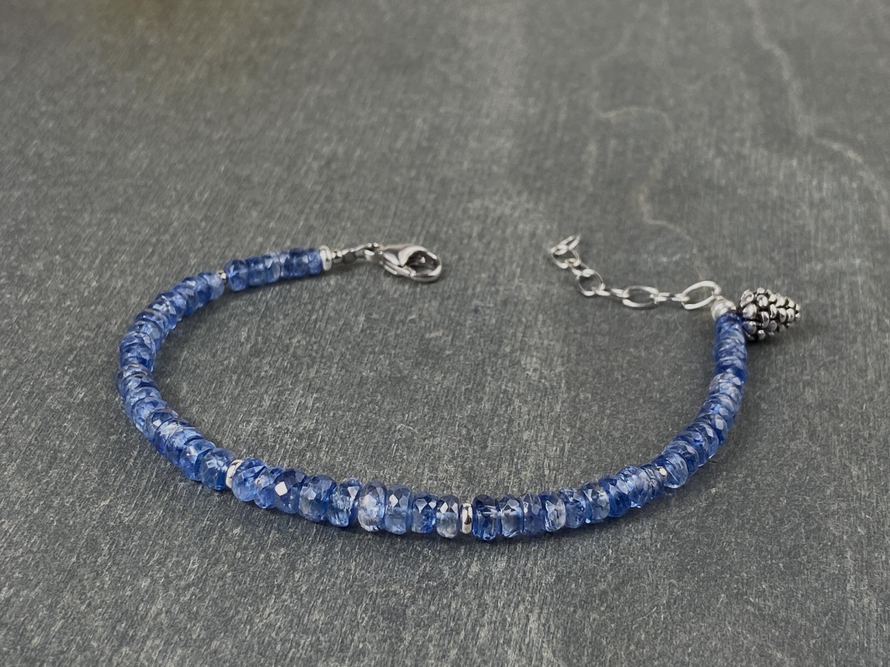 Kyanit Armband facettiert natürliche Edelsteinperlen