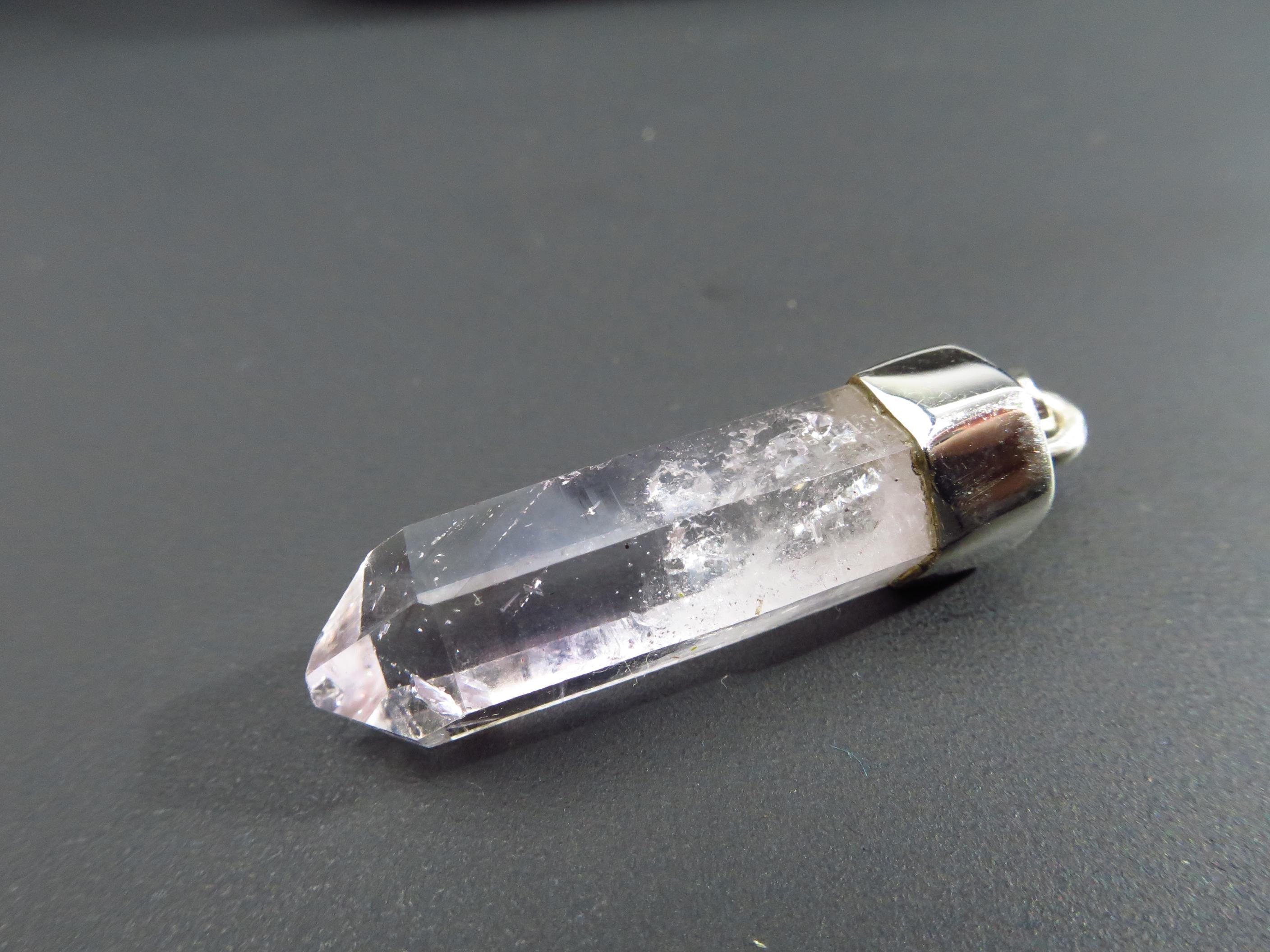 Kristall Anhänger 925 Silber Amethyst Kristall Spitze